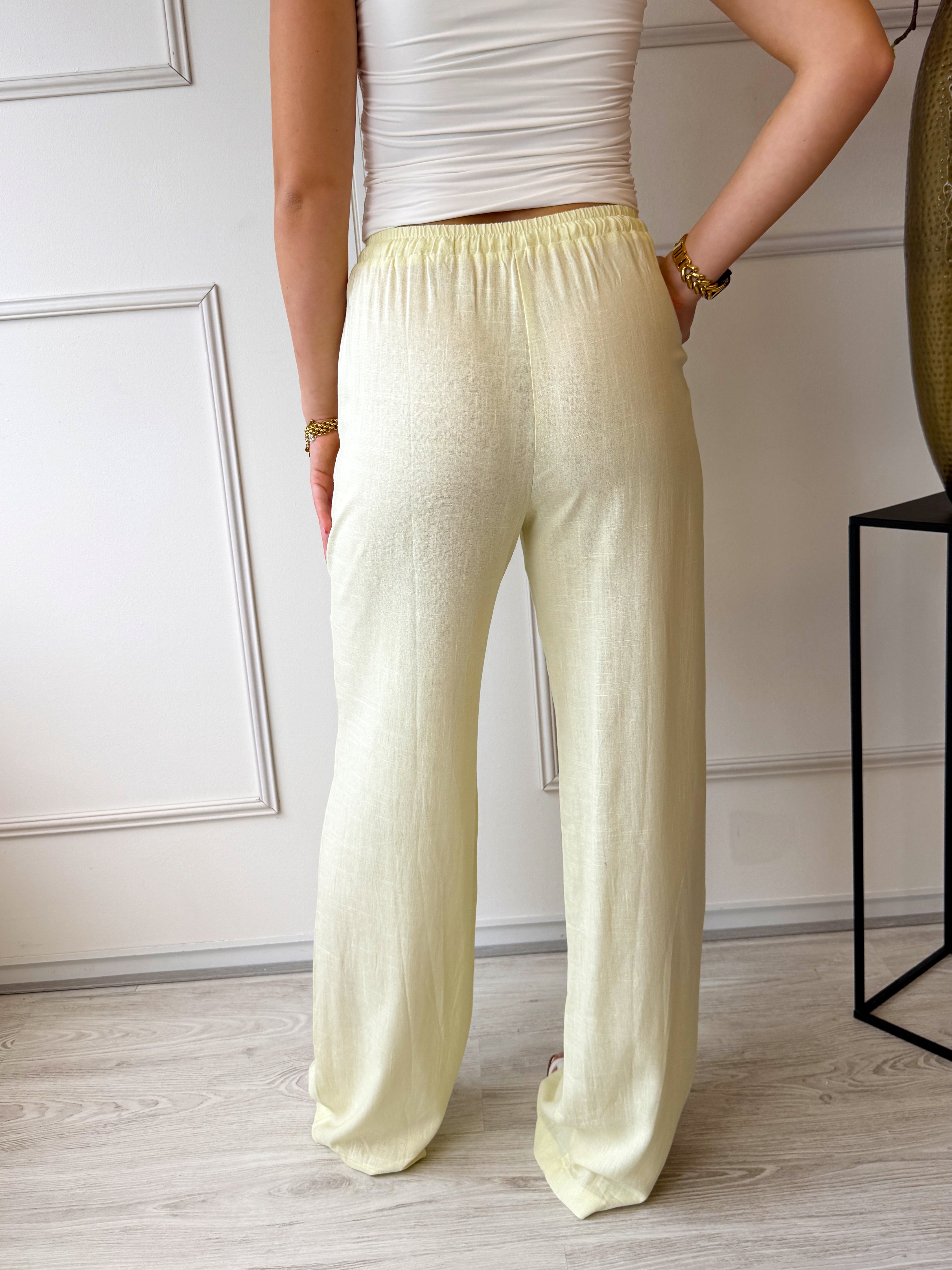 Linnen Broek | Geel