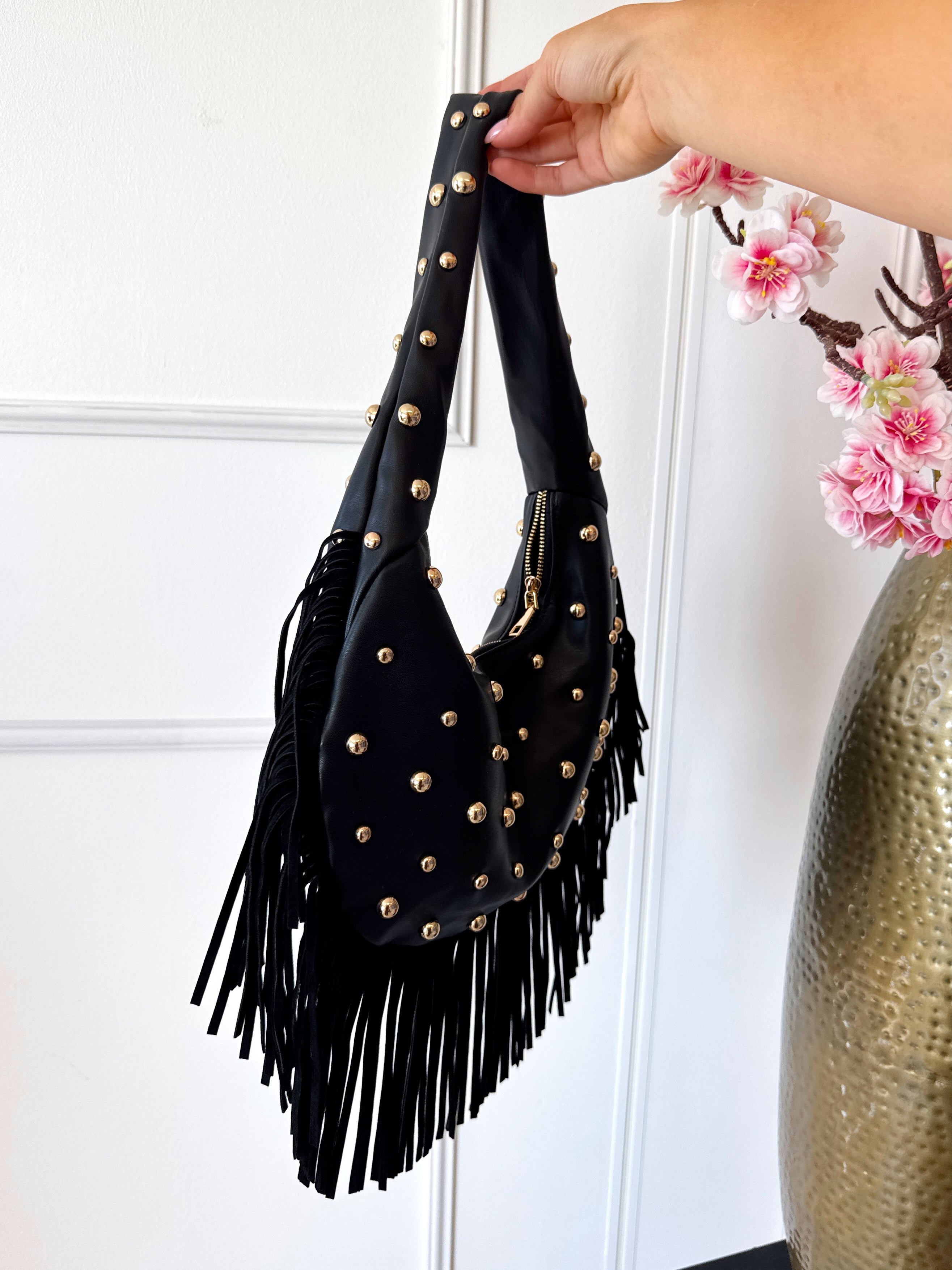 Handtas met Studs | Zwart