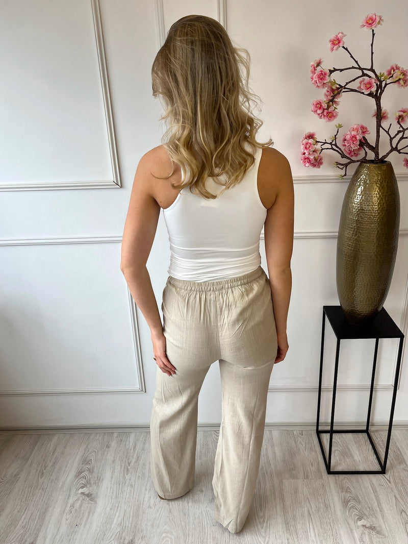 Linnen Pants | Beige