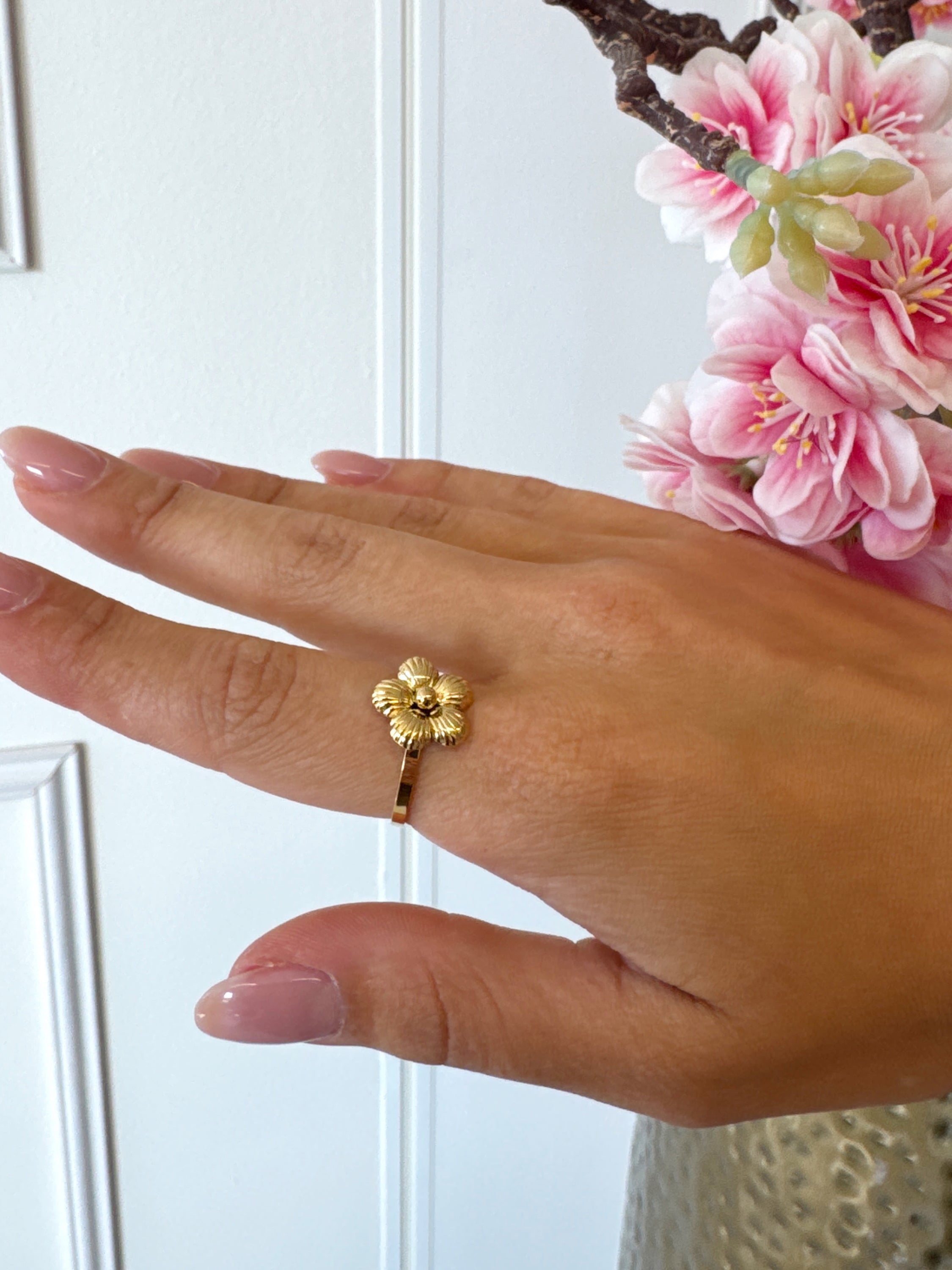 Daisy Bloem ring | Goud