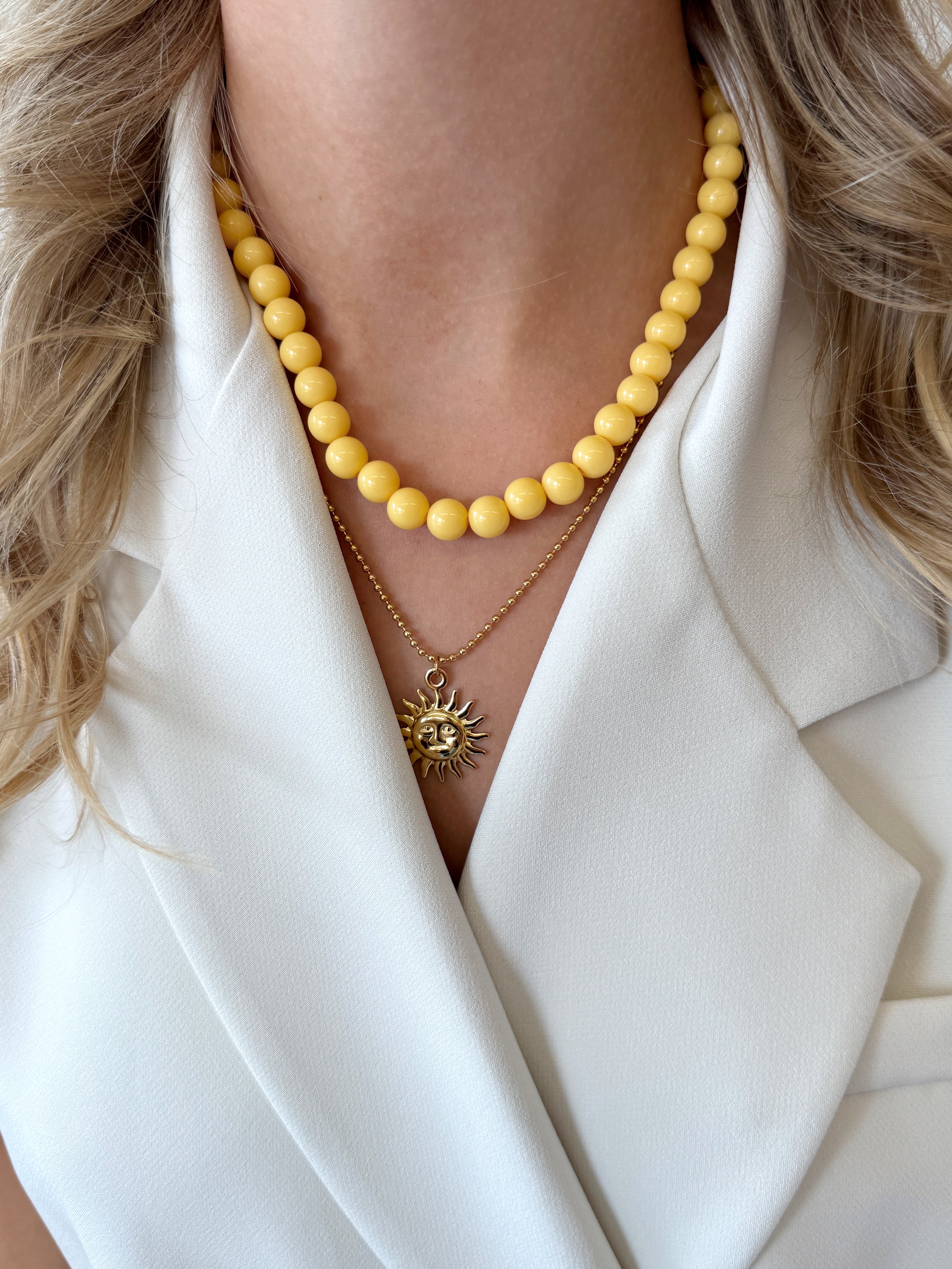Kralen Ketting | Geel