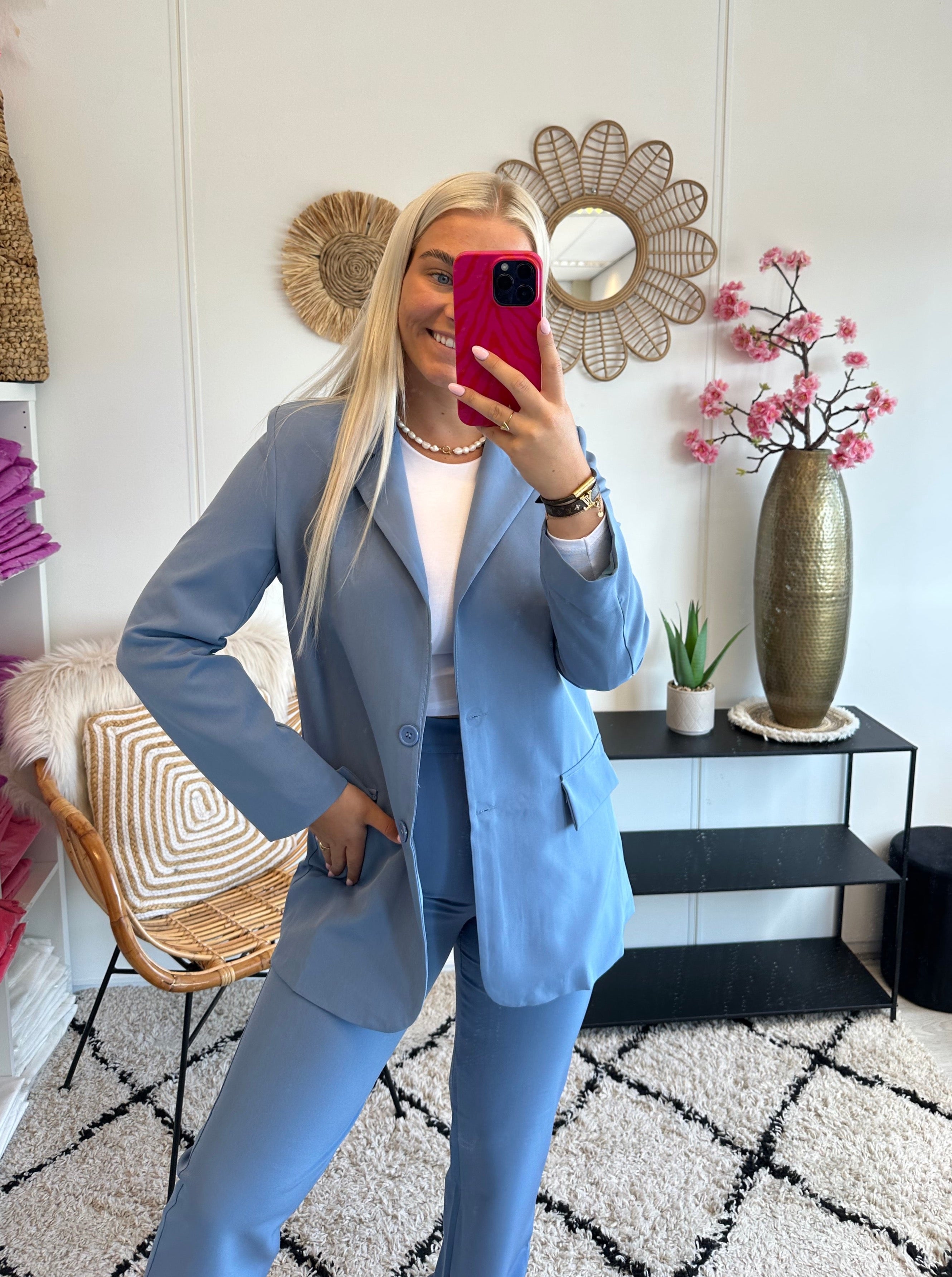 Tess Blazer | Denim Blauw