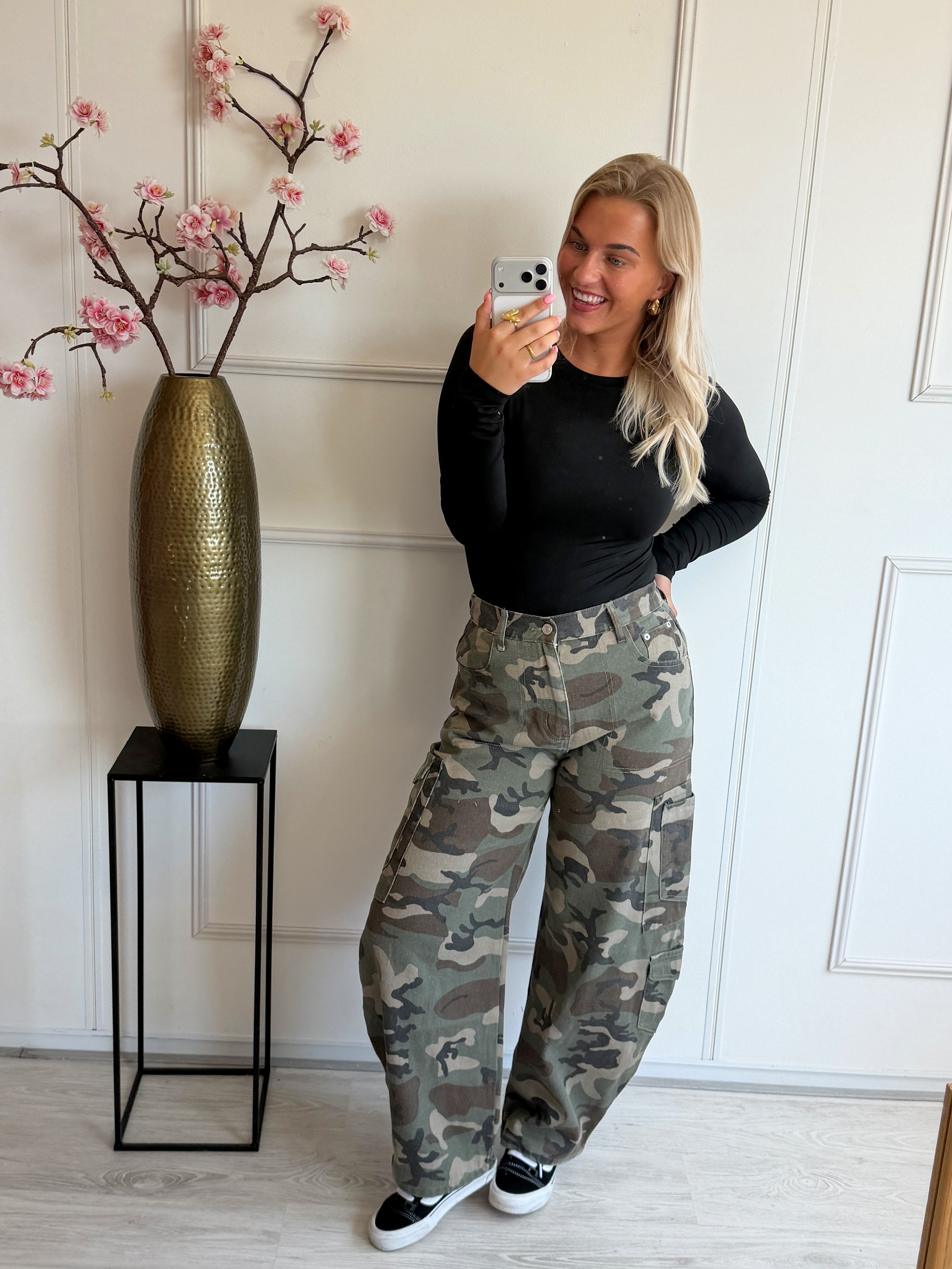 Camo Cargo Jeans | Kaki