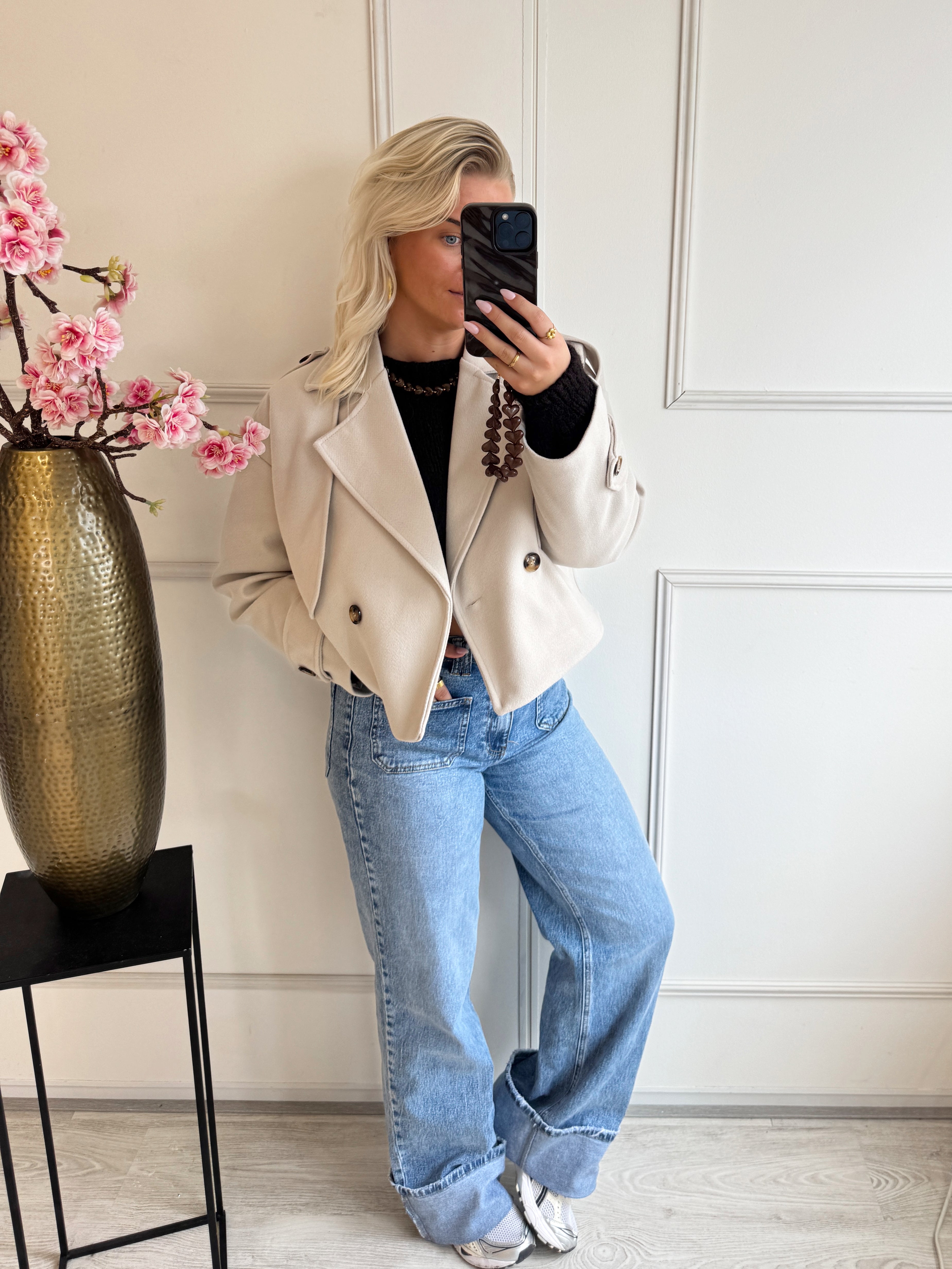 Trench Jasje Kort | Ecru