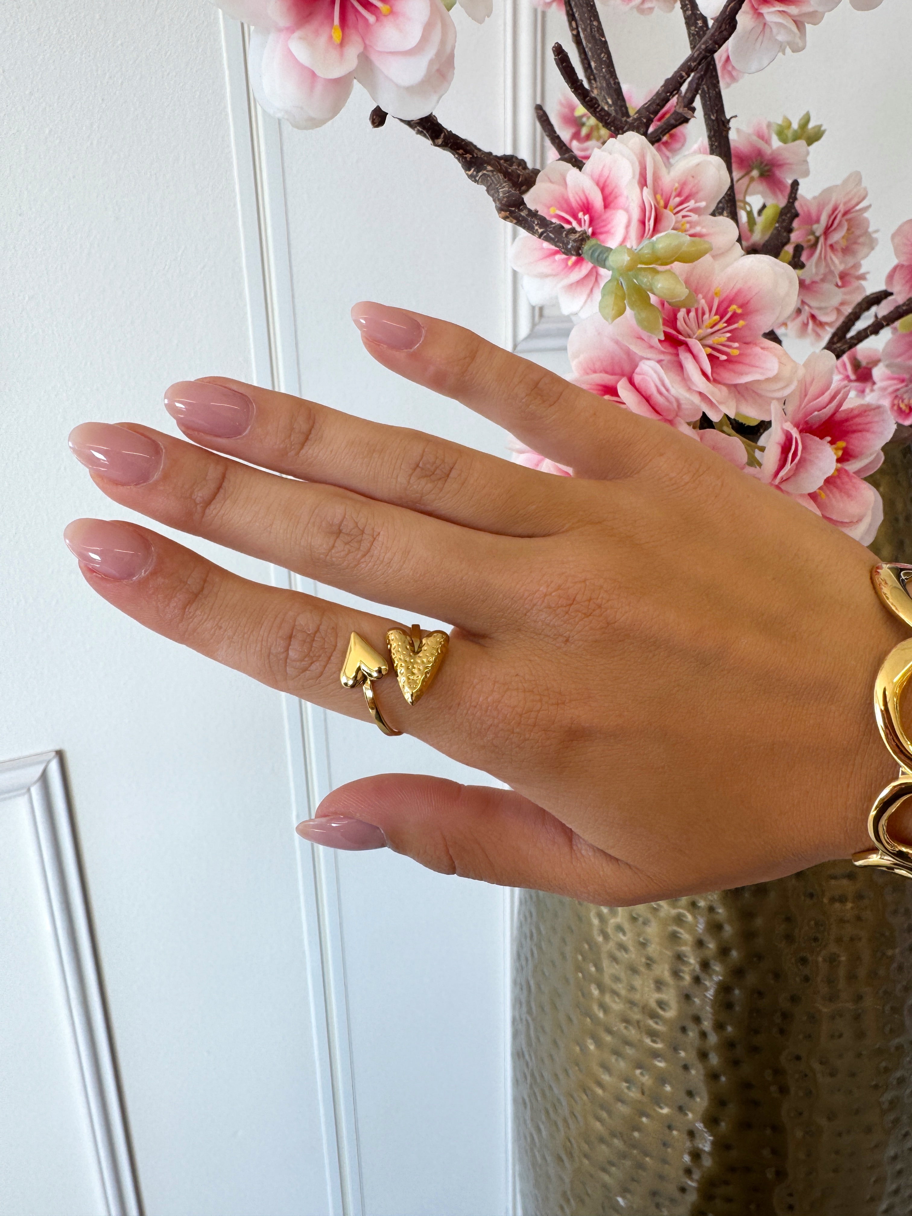 Duel affection Open love ring | Goud