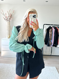 Limited Pinstripe Blazer | Groen