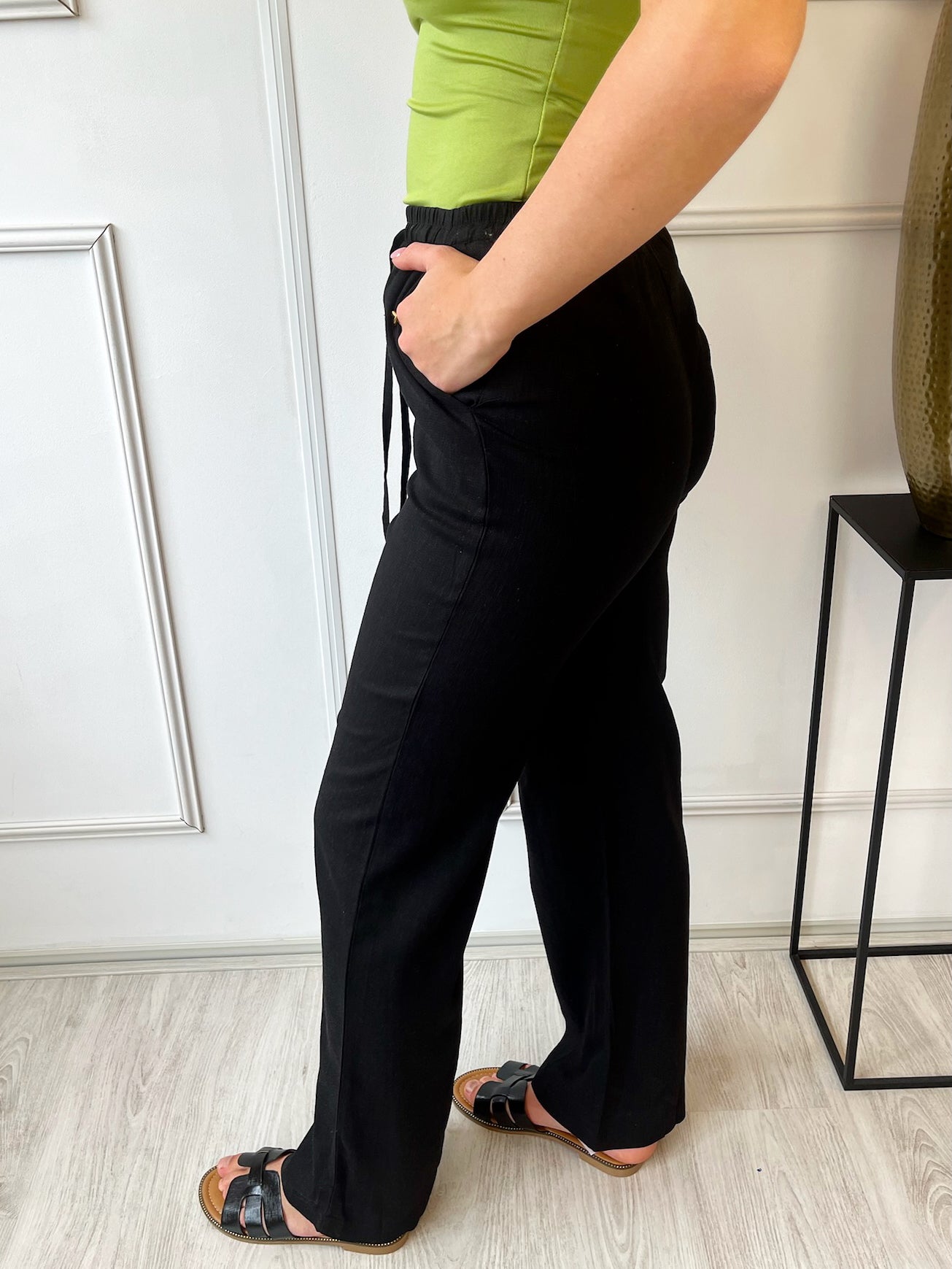 Linnen Pants | Zwart