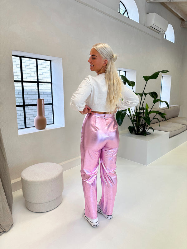 Metallic Pants | Roze