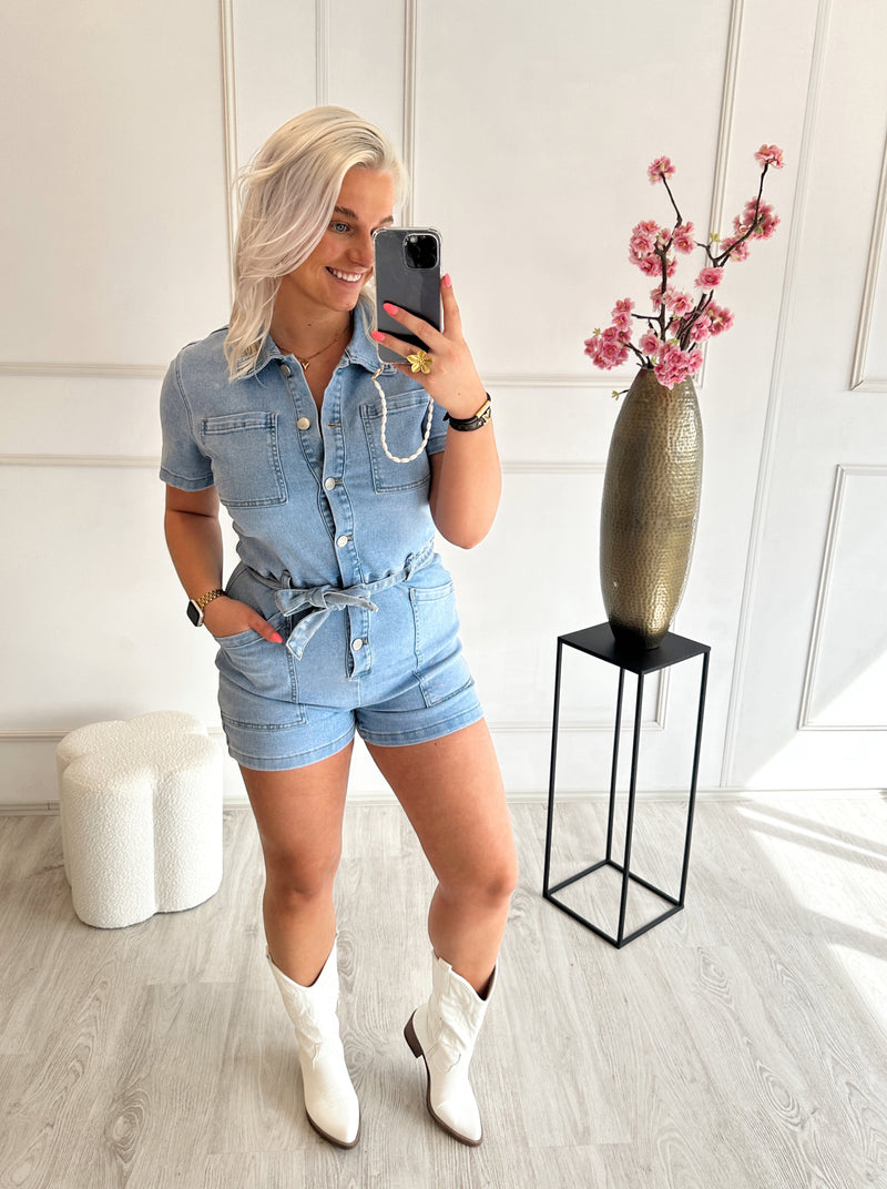 Denim Playsuit 2352-1| Blauw