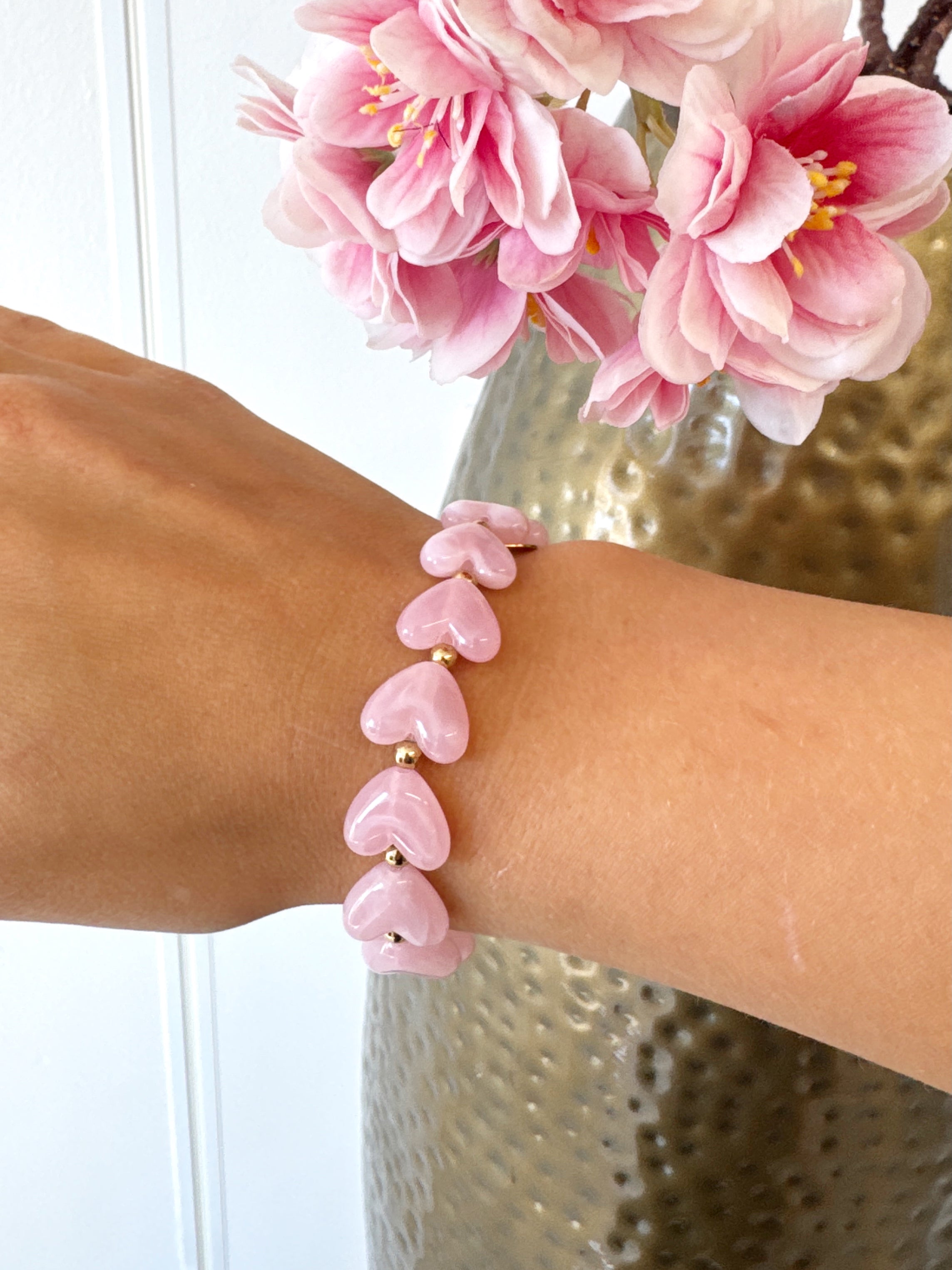 Hartjes Armband | Roze