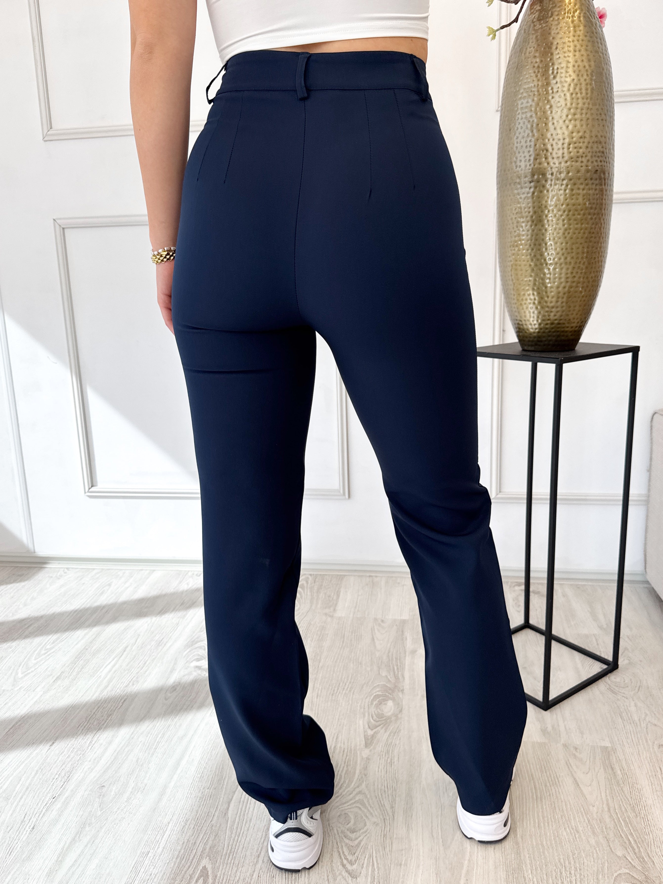 Tess Pantalon | Navy Blauw