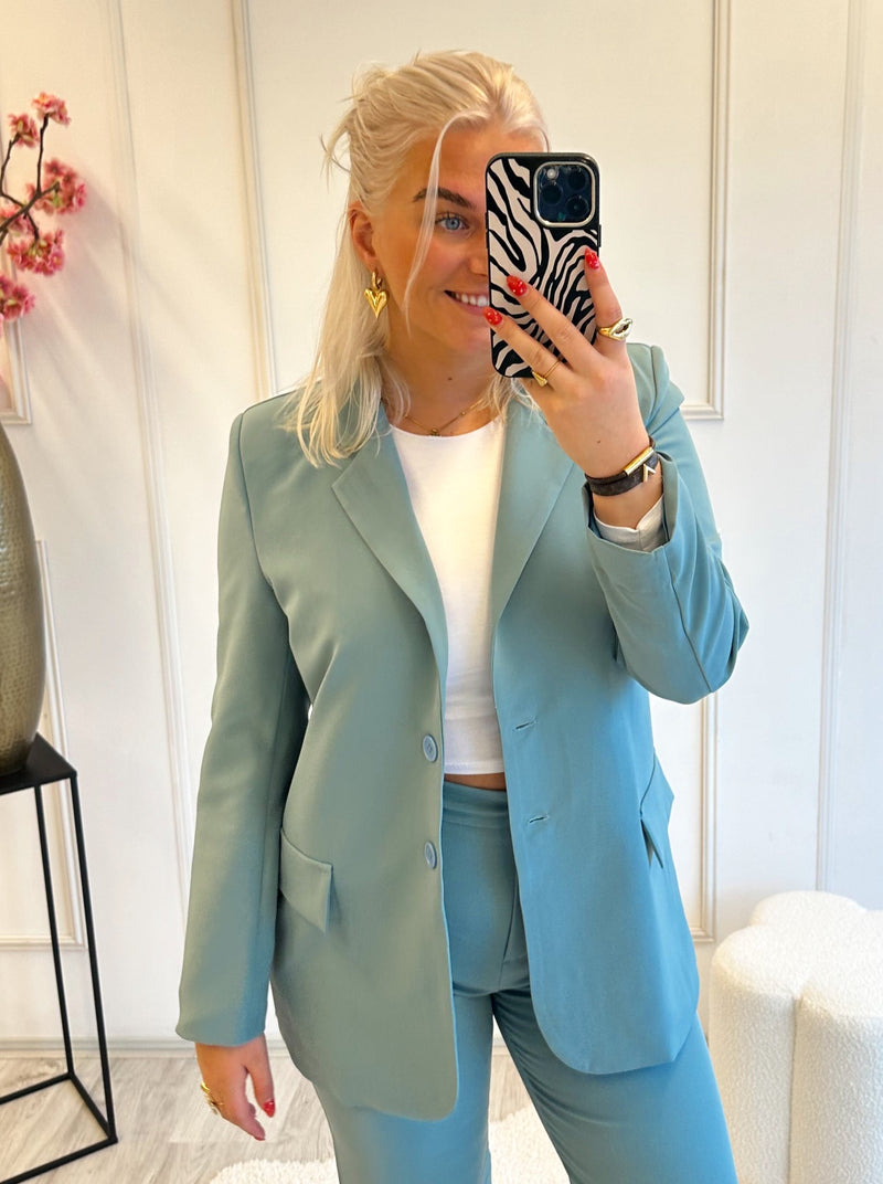 Tess Blazer | Dusty Blue