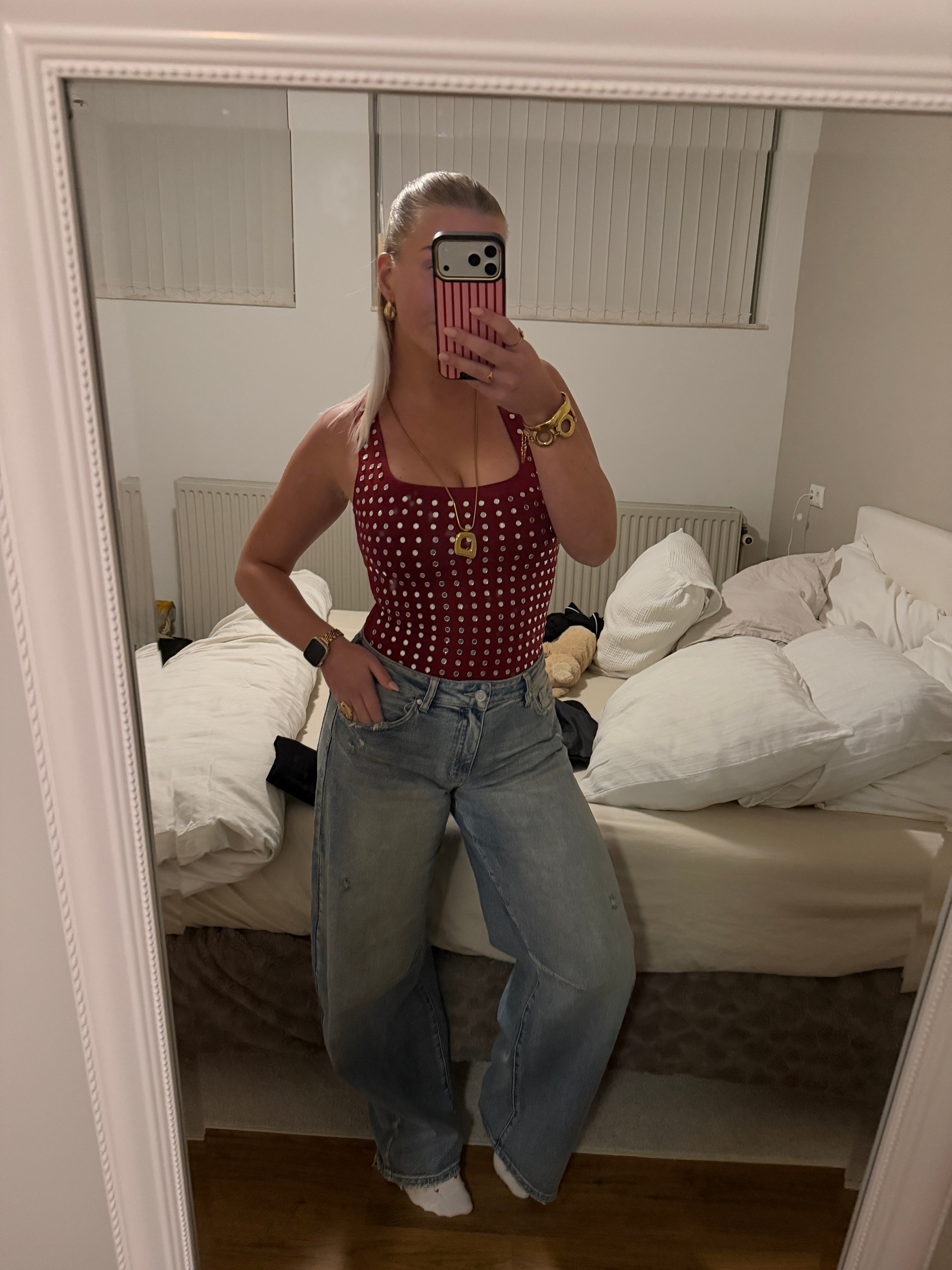 Limited Studs Body | Bordeaux