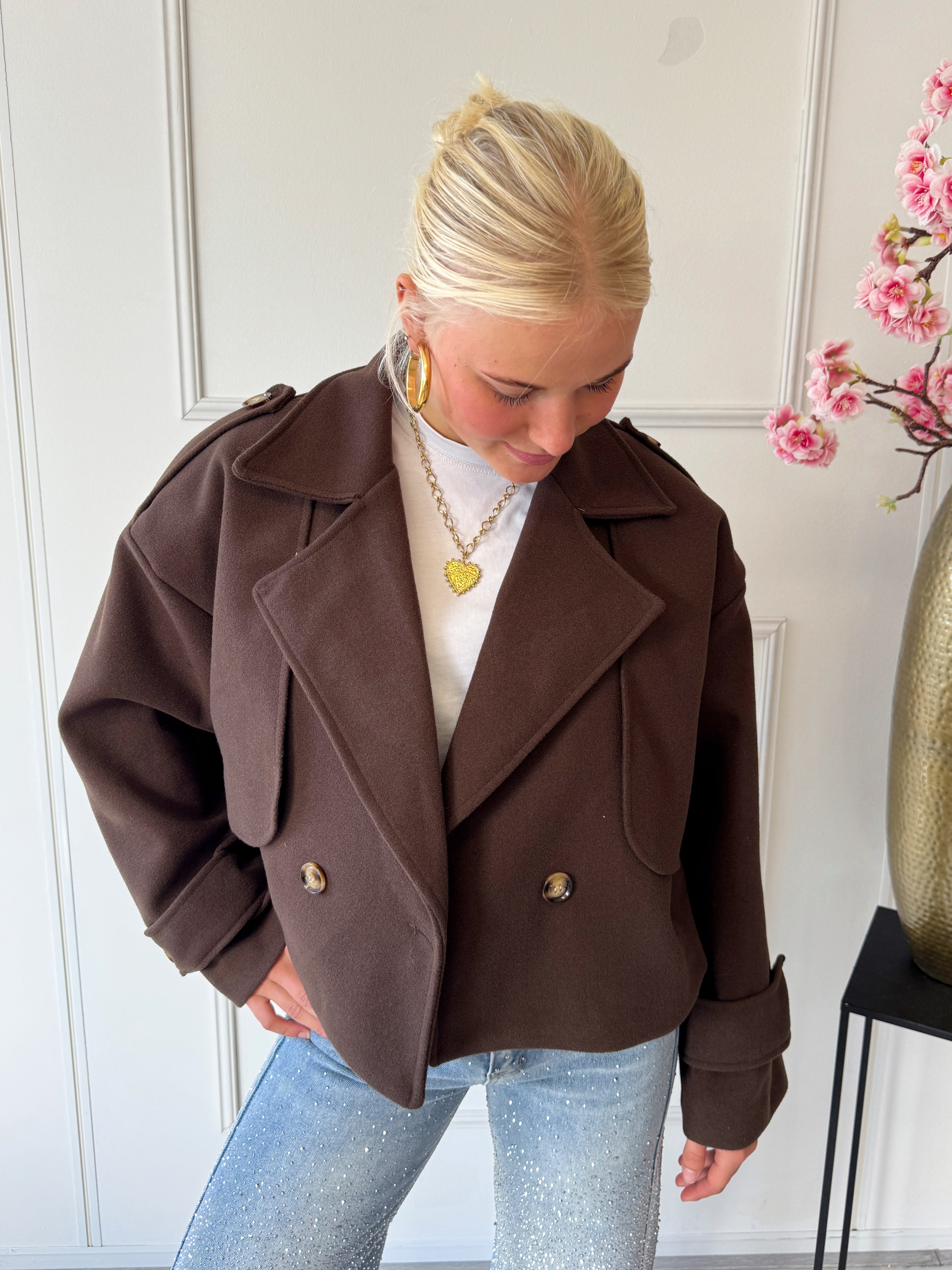 Trench Jasje Kort | Bruin