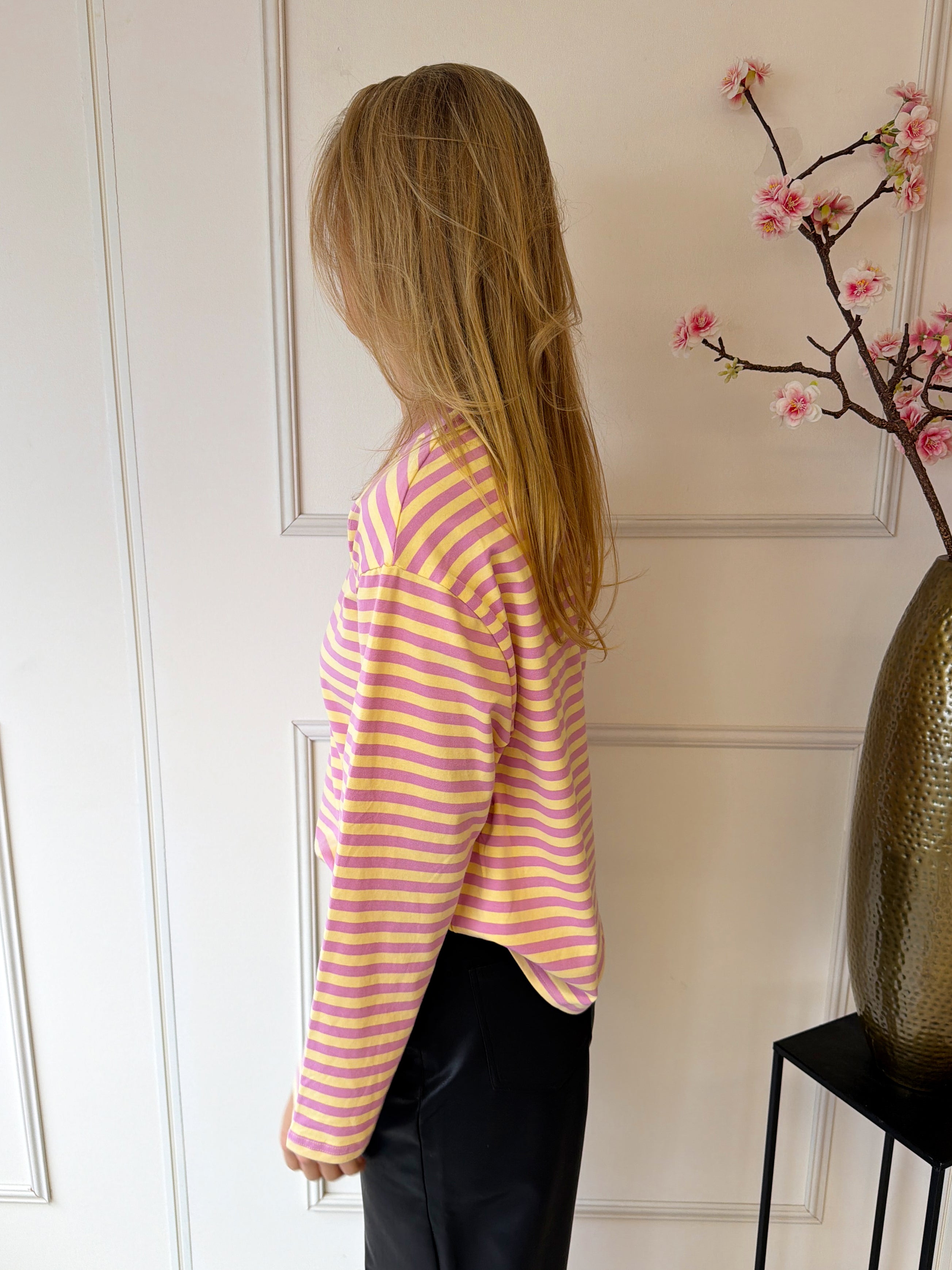 Long Sleeve Striped | Roze - Geel