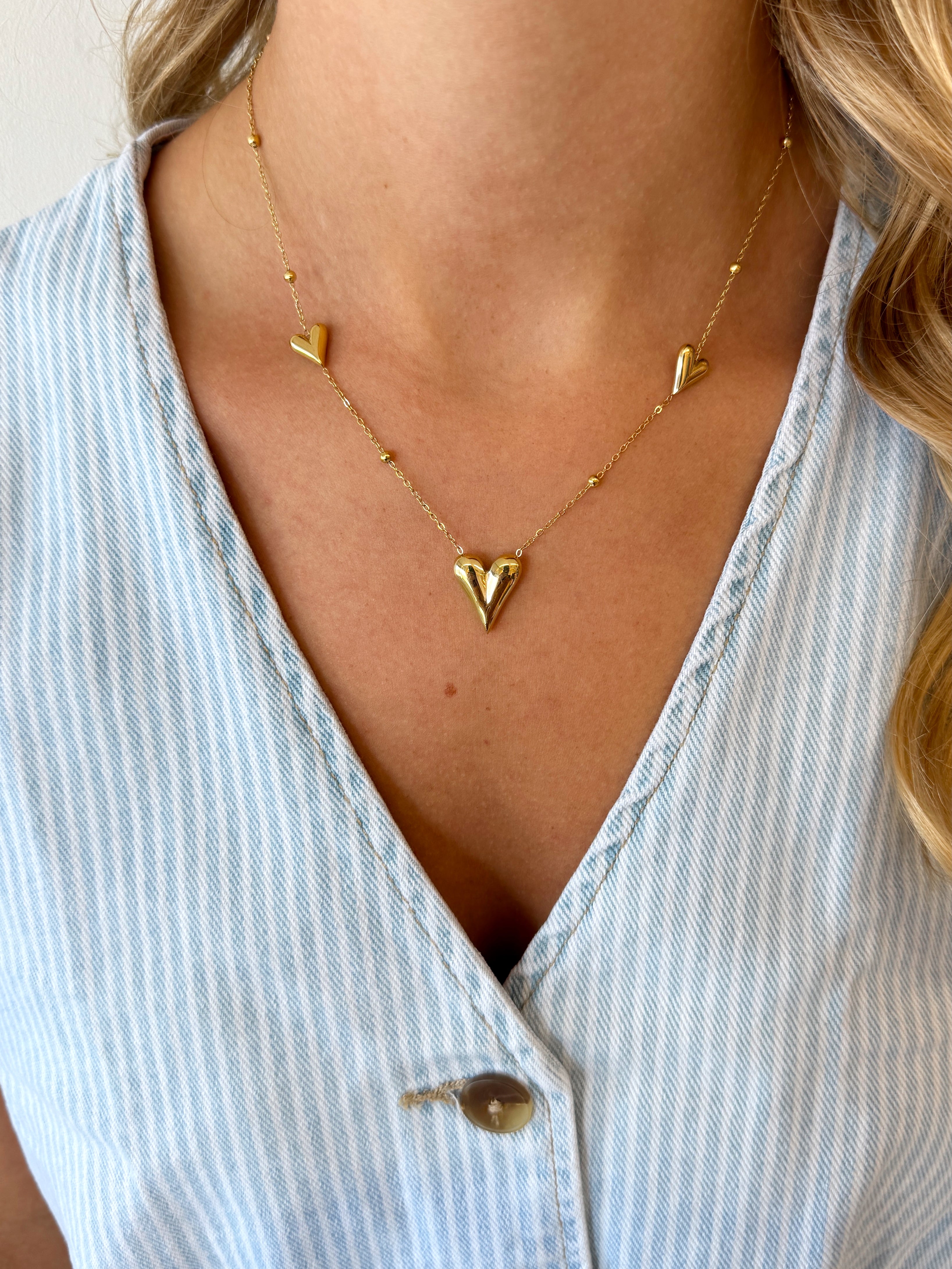 Double Love Ketting | Goud