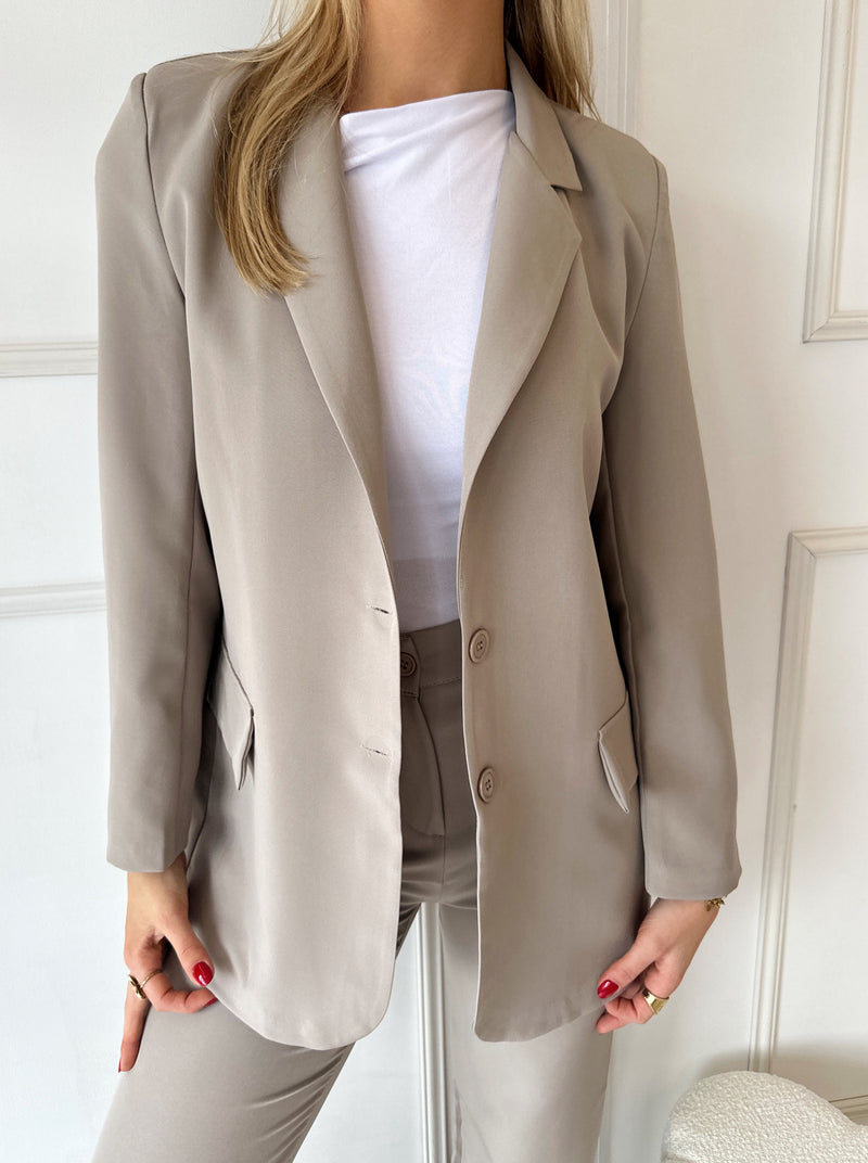 Tess Blazer | Light Taupe