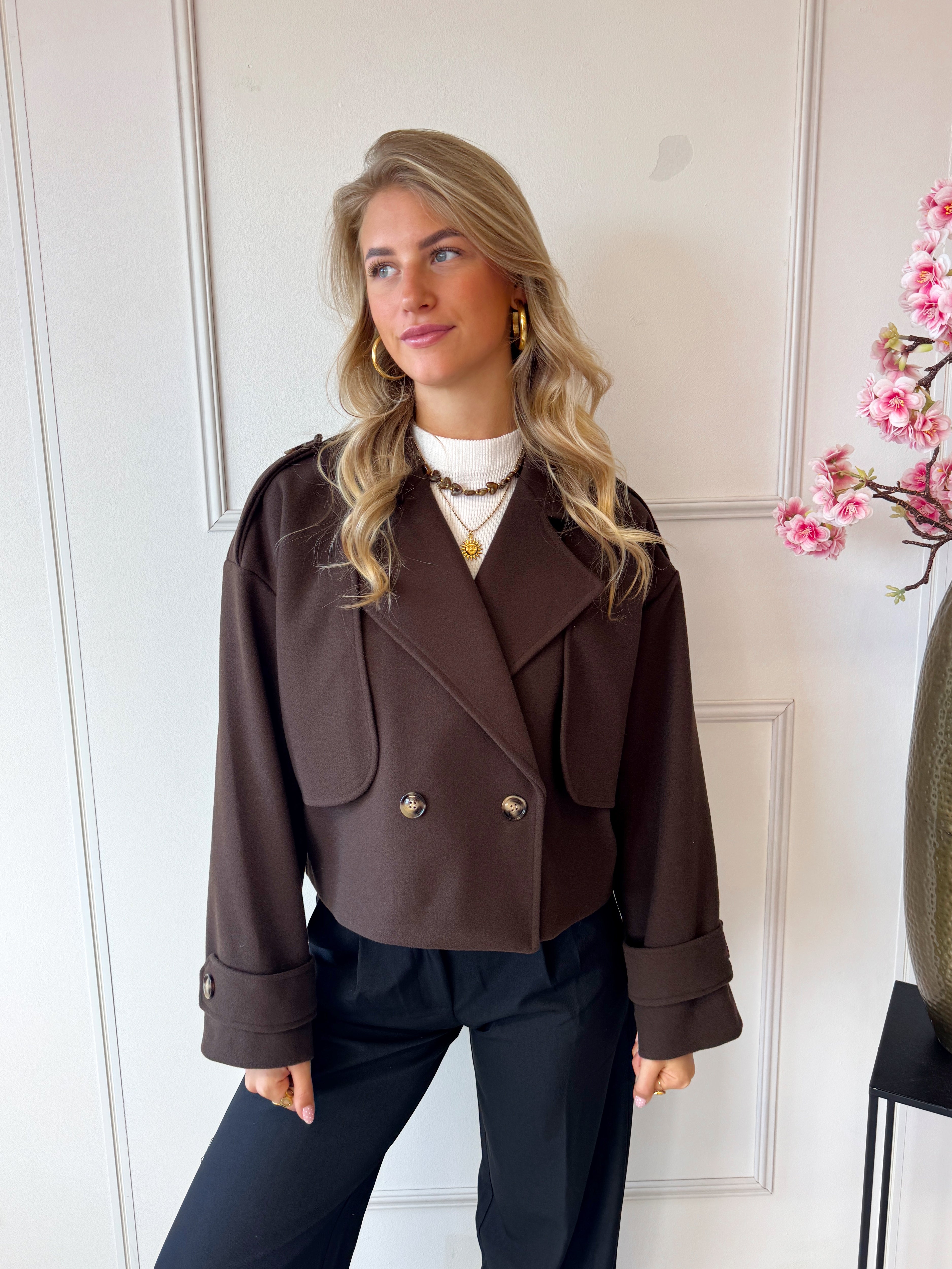 Trench Jasje Kort | Bruin