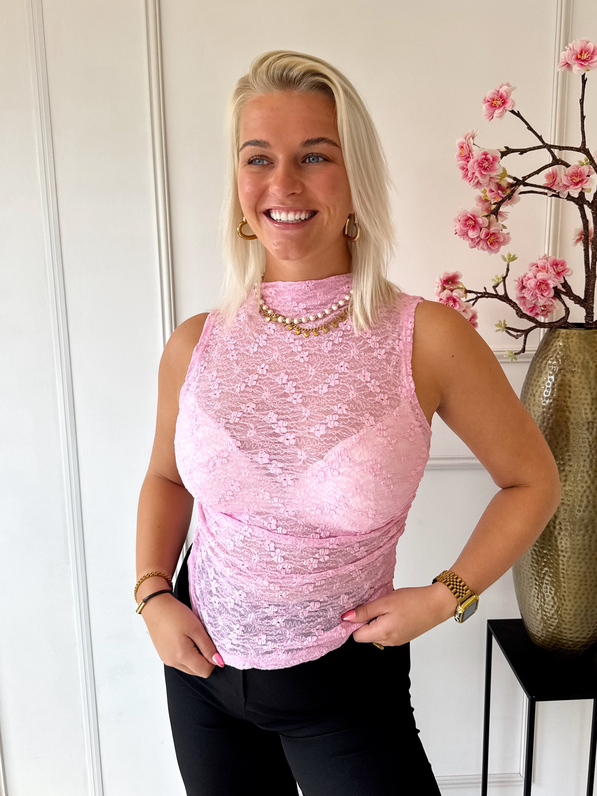 Kanten Icone Top | Roze