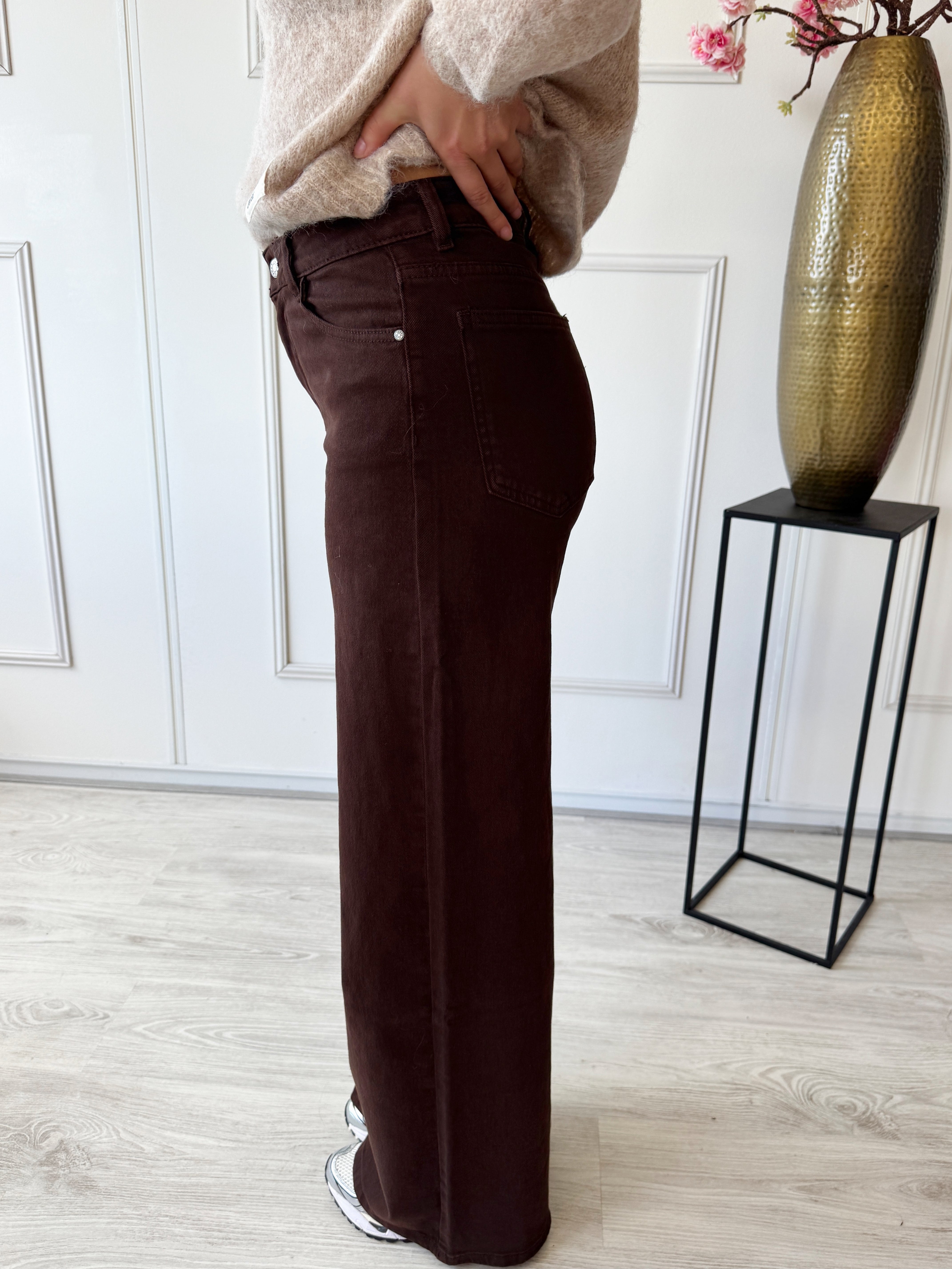 Wide Leg Denim Jeans | Bruin