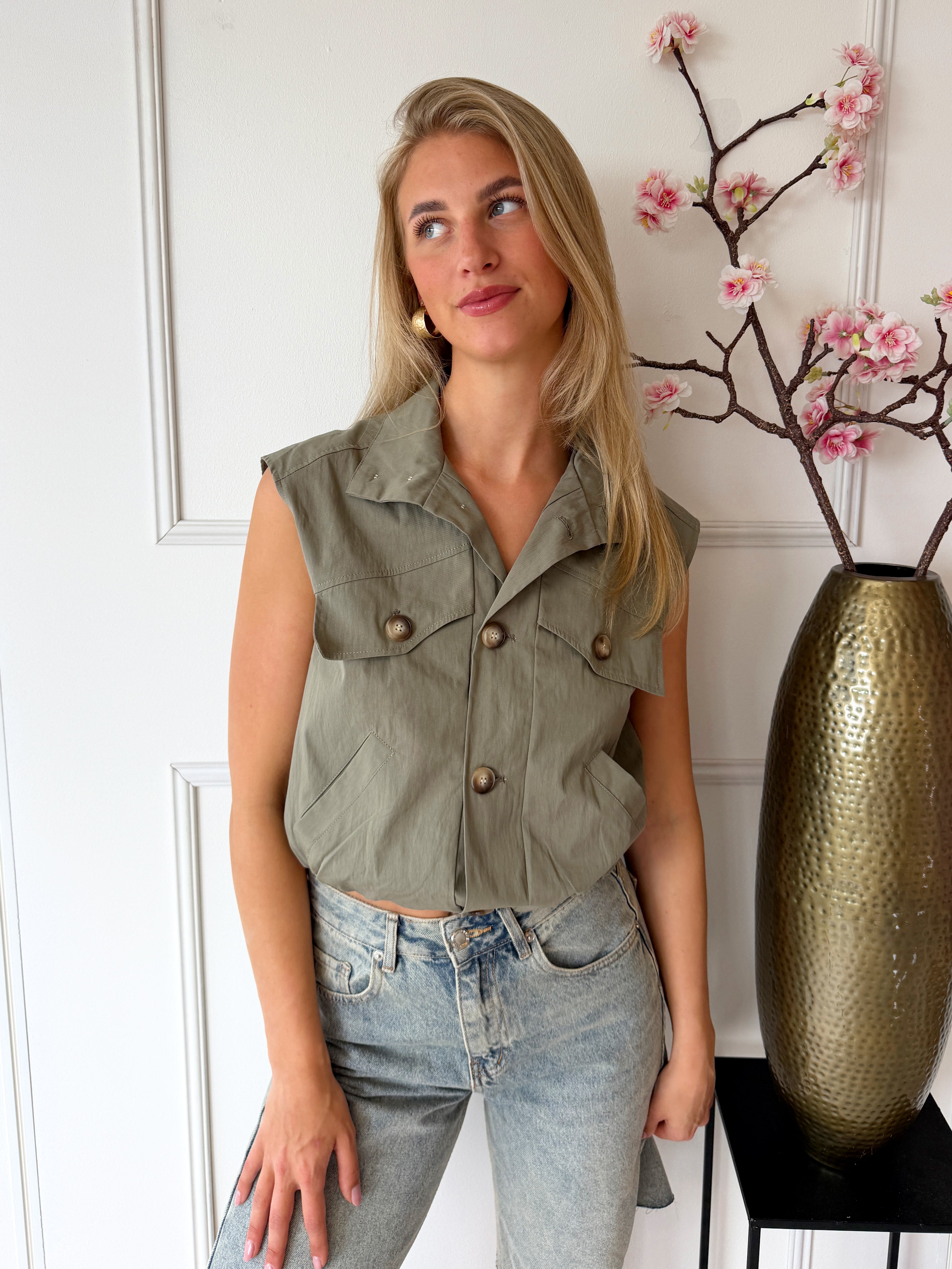 Skye Gilet | Khaki