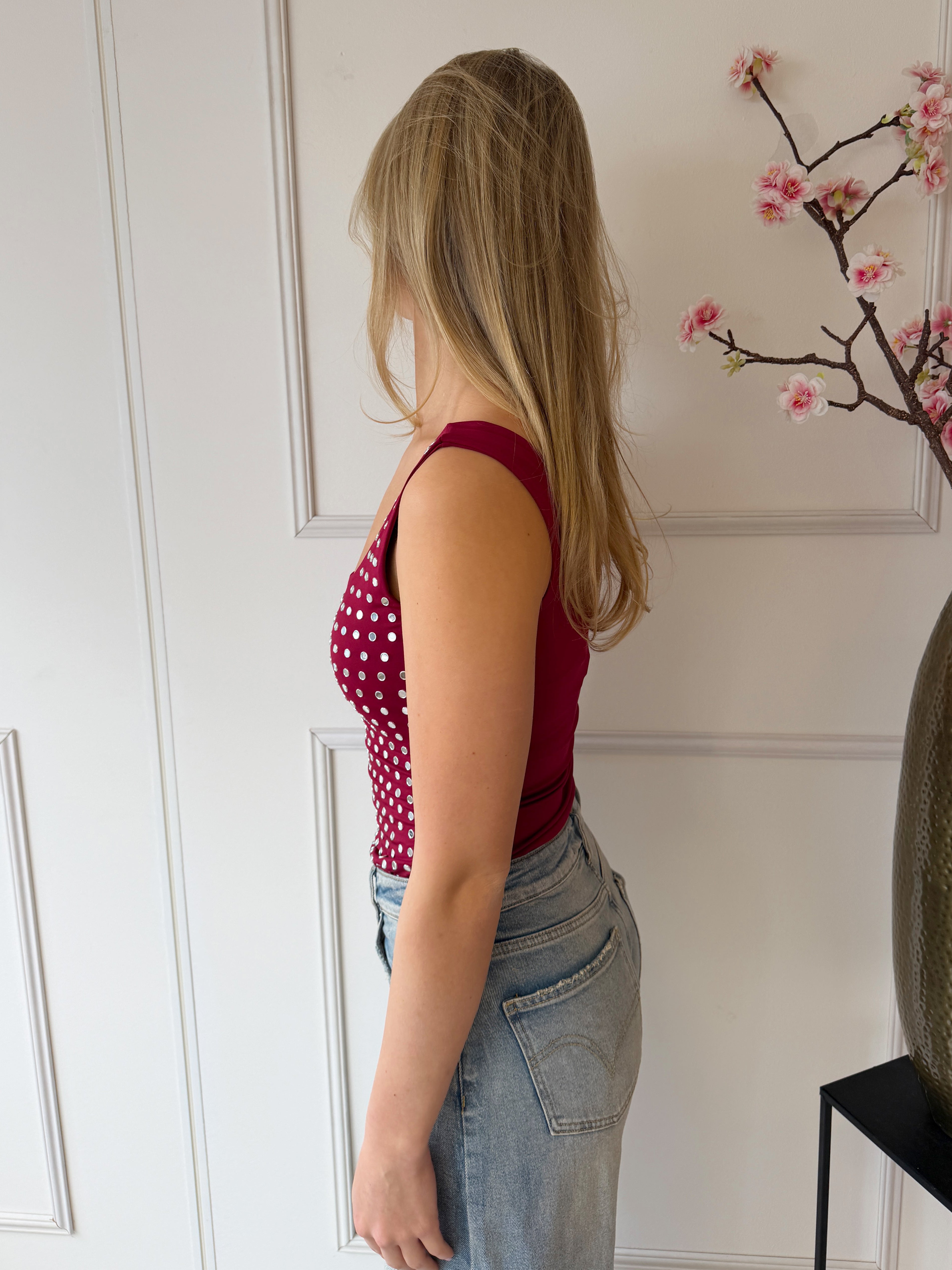 Limited Studs Body | Bordeaux