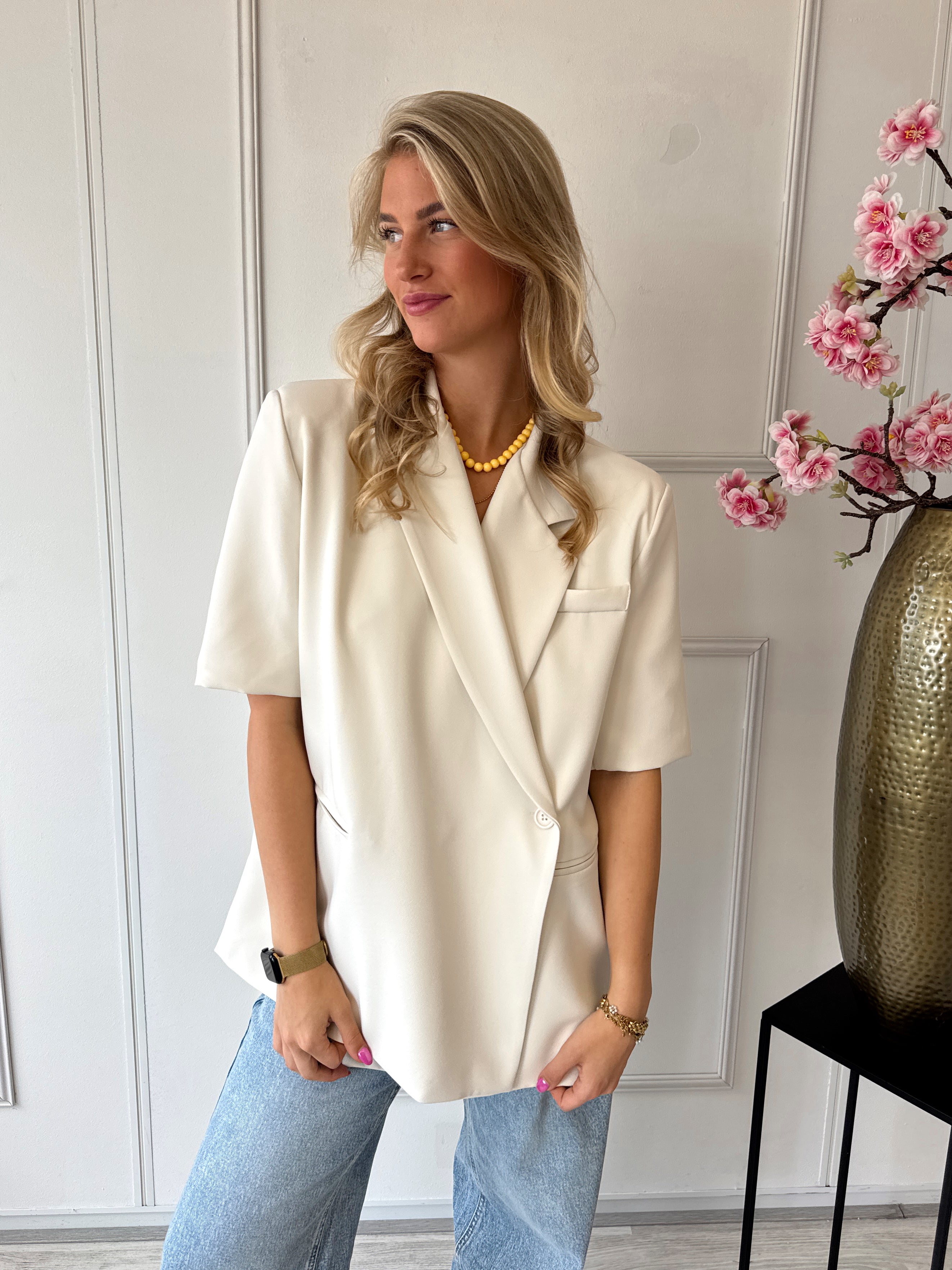 Florine Oversized Blazer | Ecru