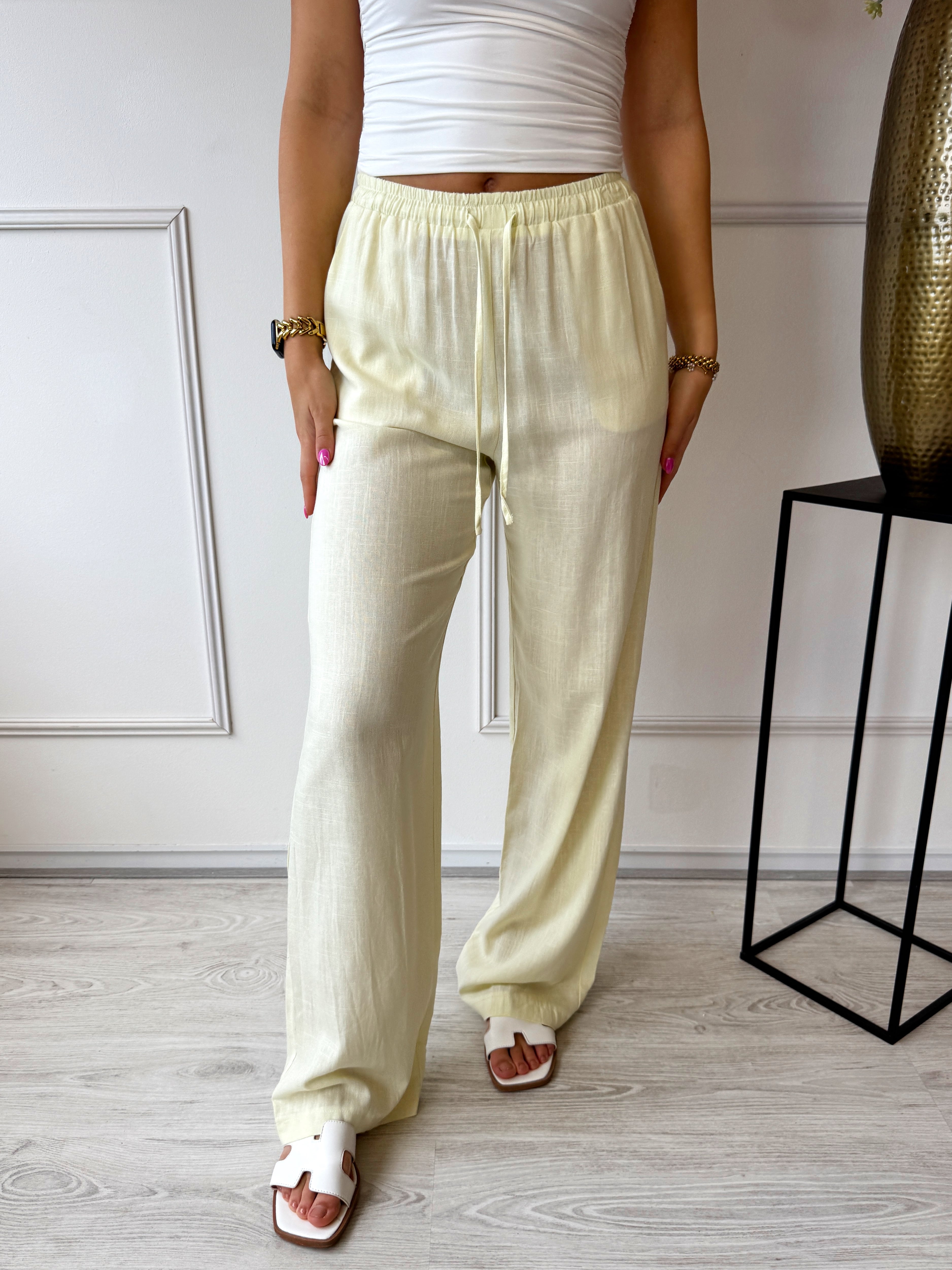 Linnen Broek | Geel