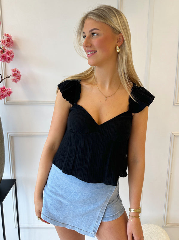 Fiona Top | Zwart