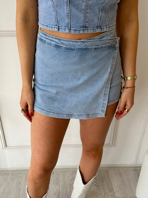 Denim Skort 2305-1 | Blauw