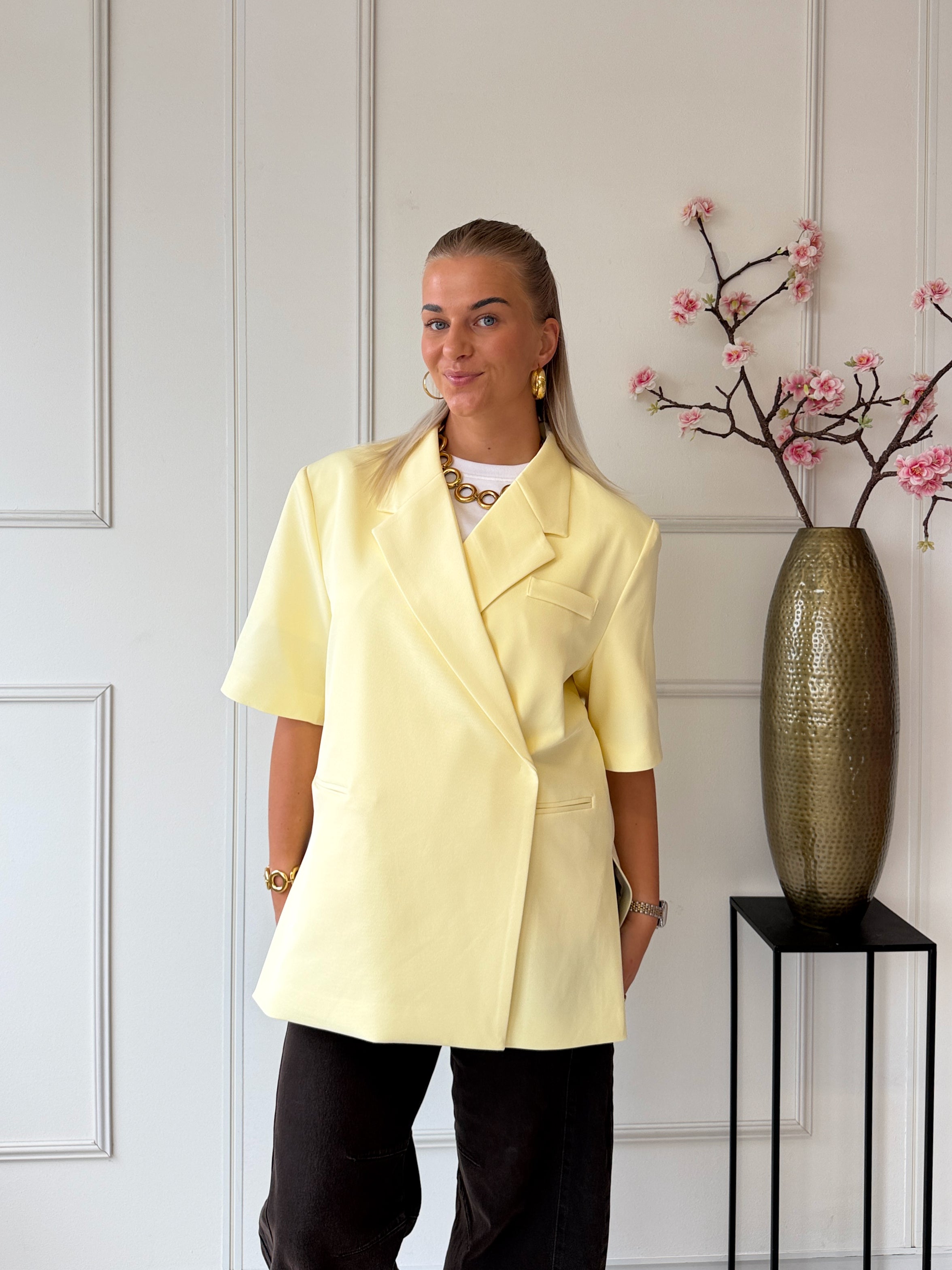 Summer Oversized Boxy Blazer | Geel