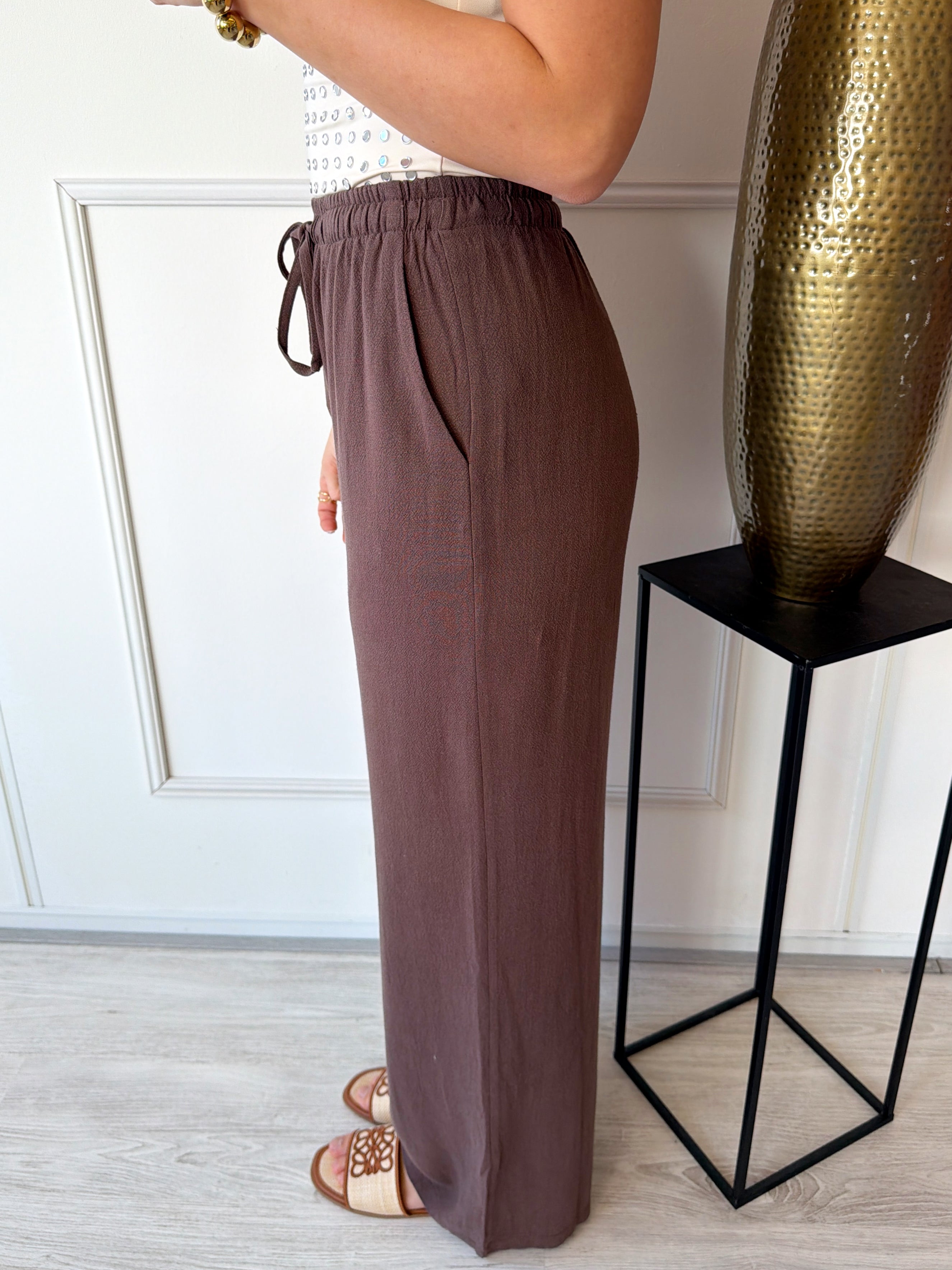 Linnen Broek | Bruin