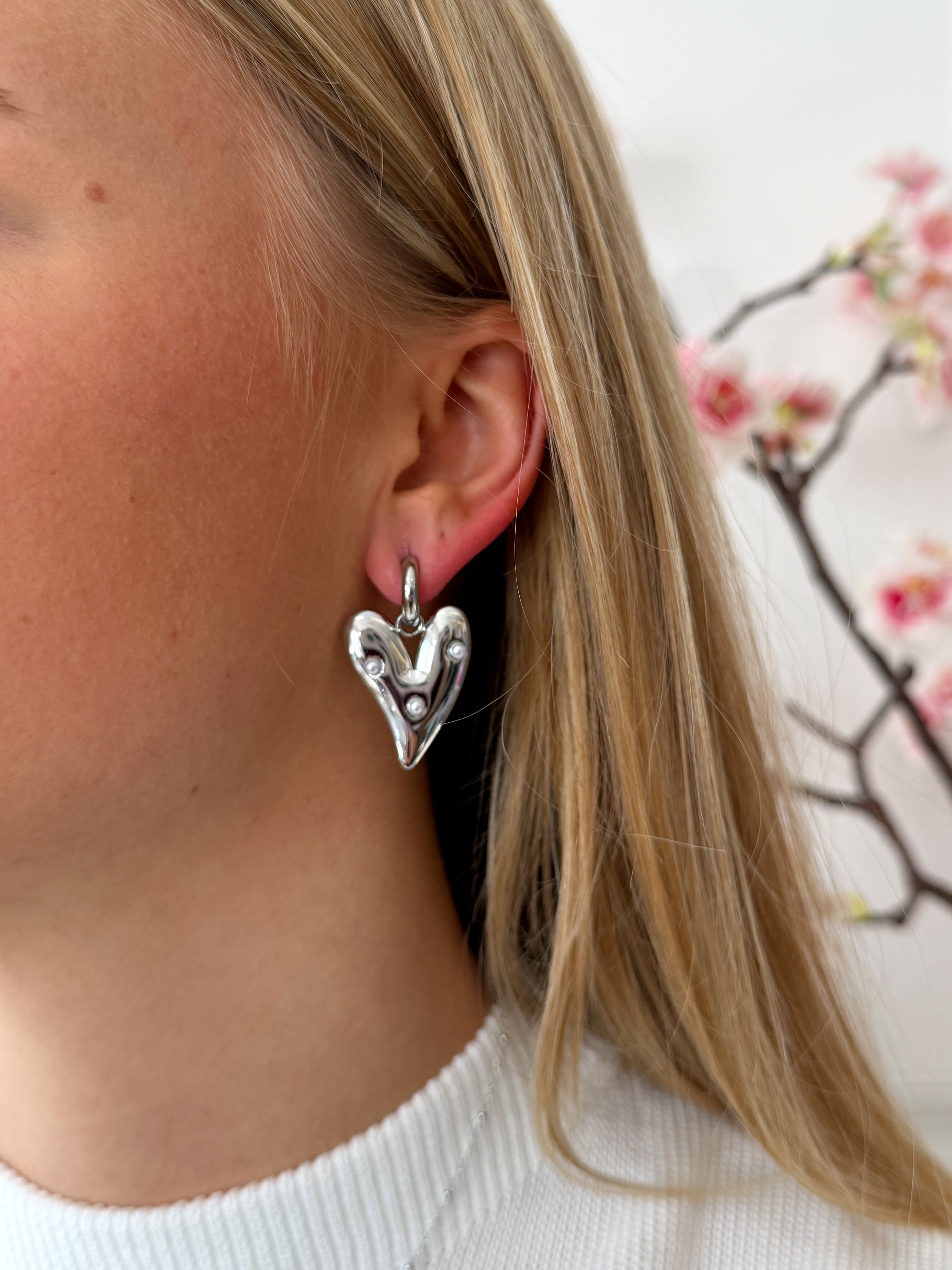 Shiny Parel Oorbellen | Zilver