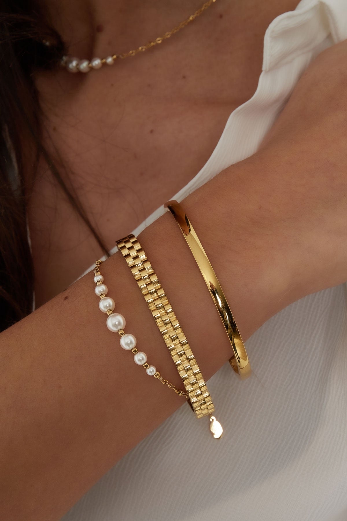 Inspired Schakel Armband | Goud