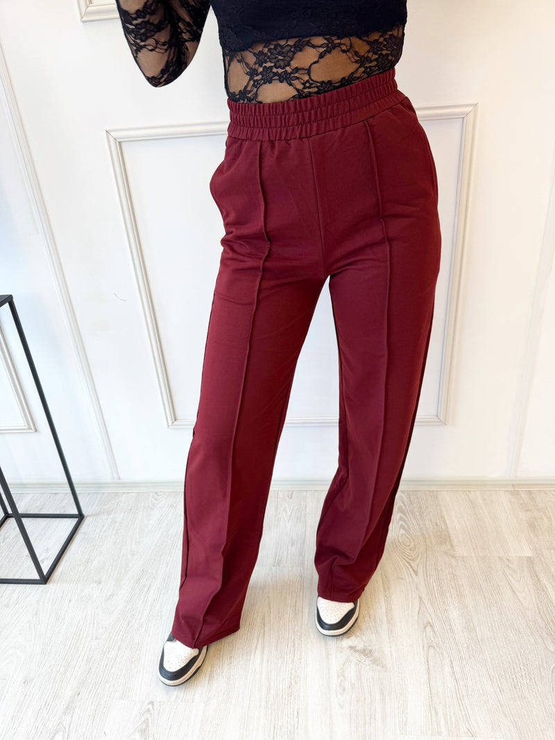 Basic Stretchy Pants | Bordeaux Rood