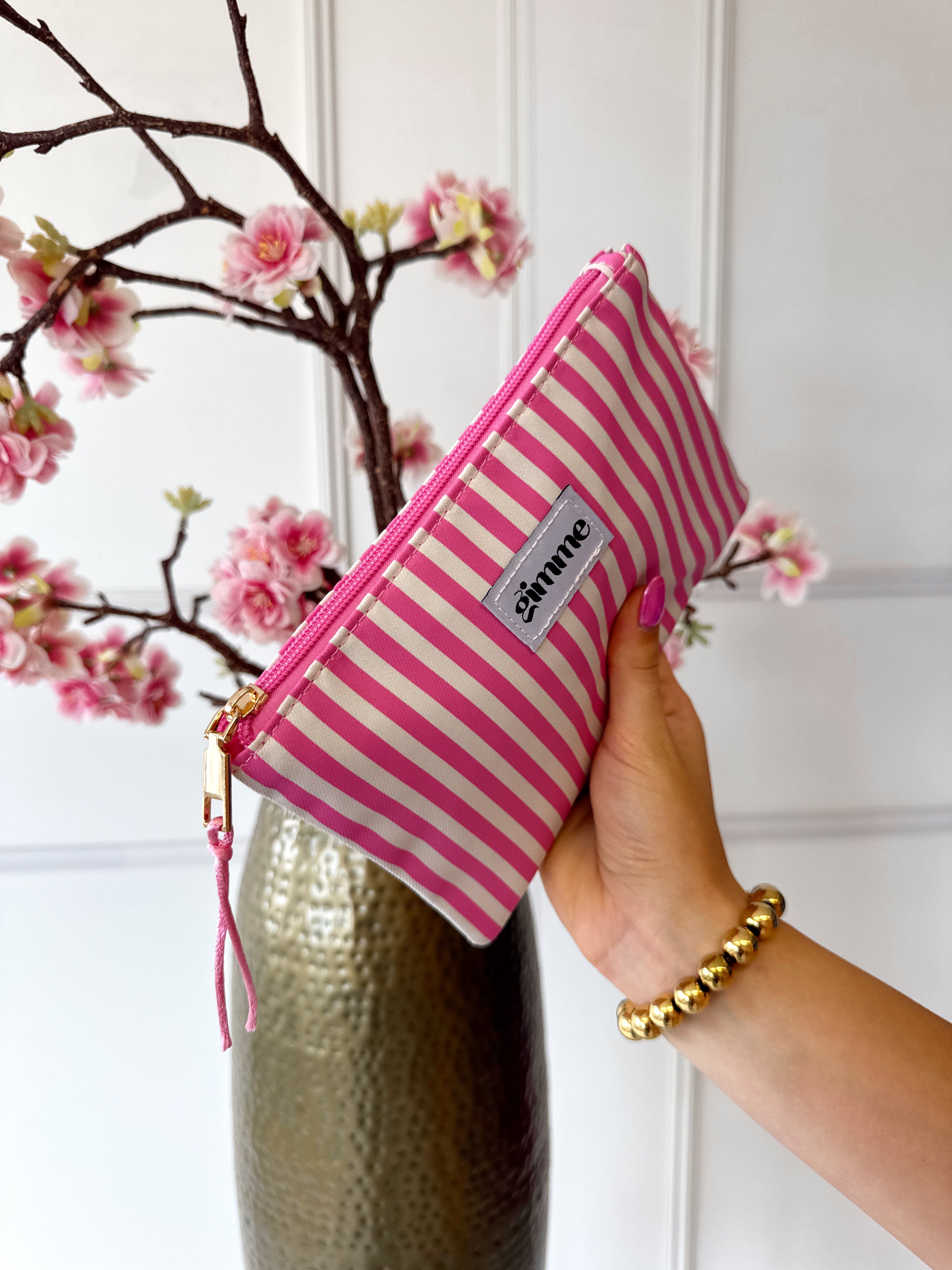 Toilet Tasje Stripe | Roze