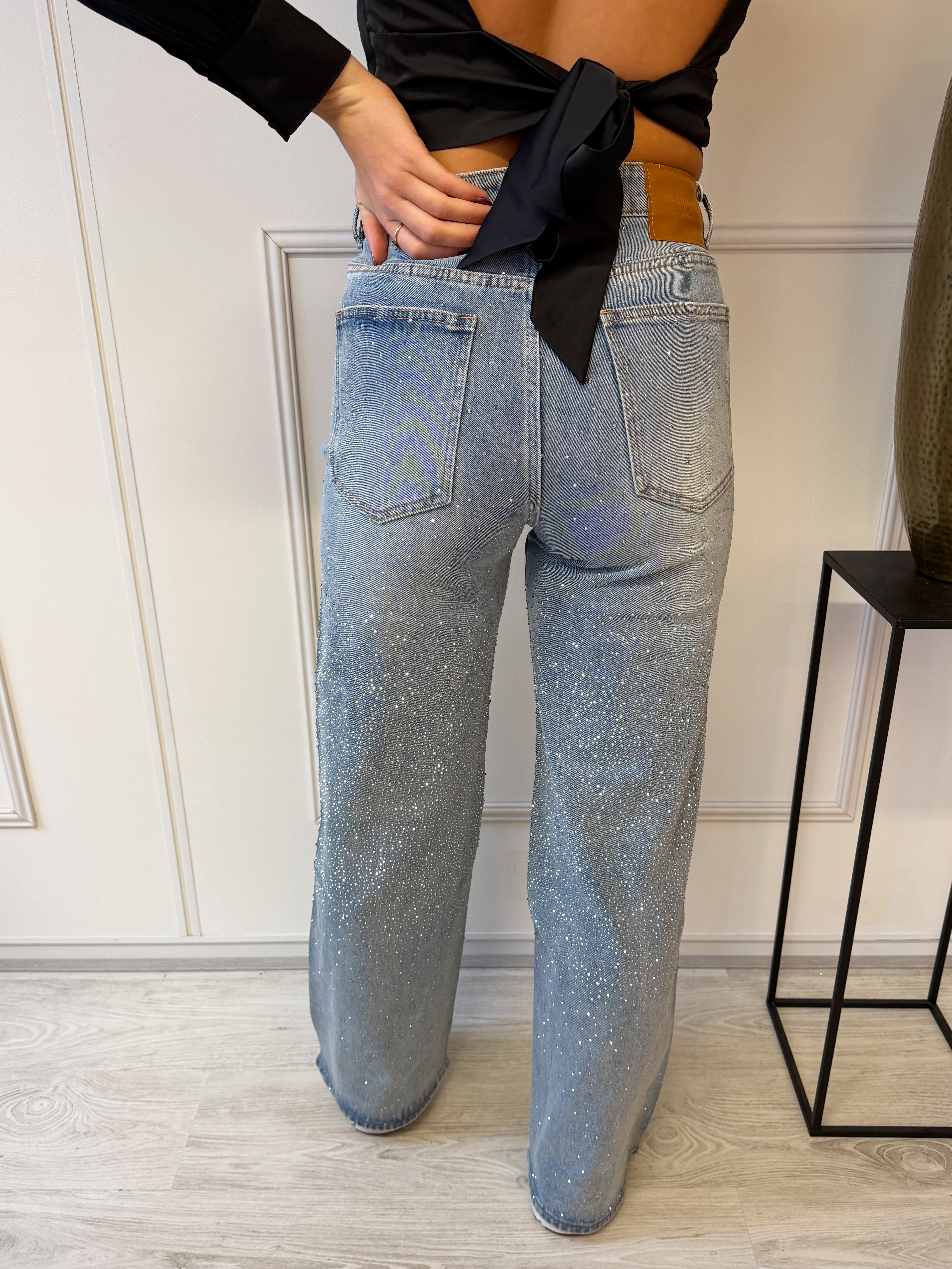 Limited Glitter Jeans | Blauw