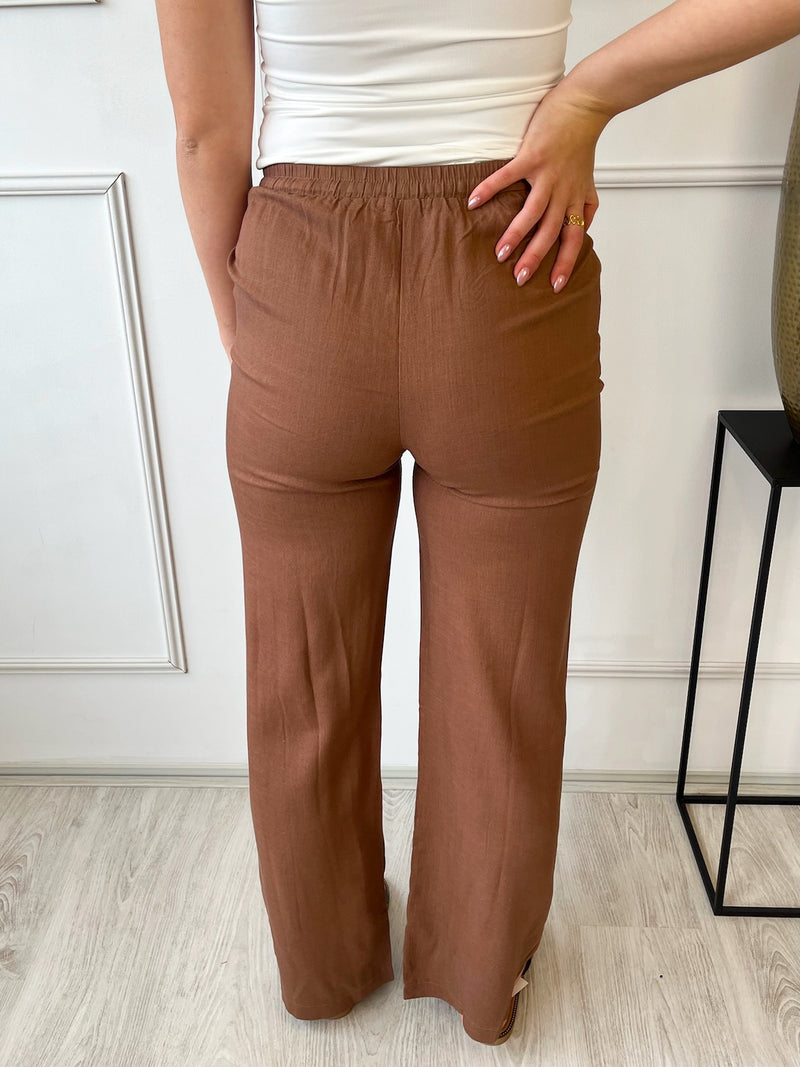 Linnen Pants | Bruin