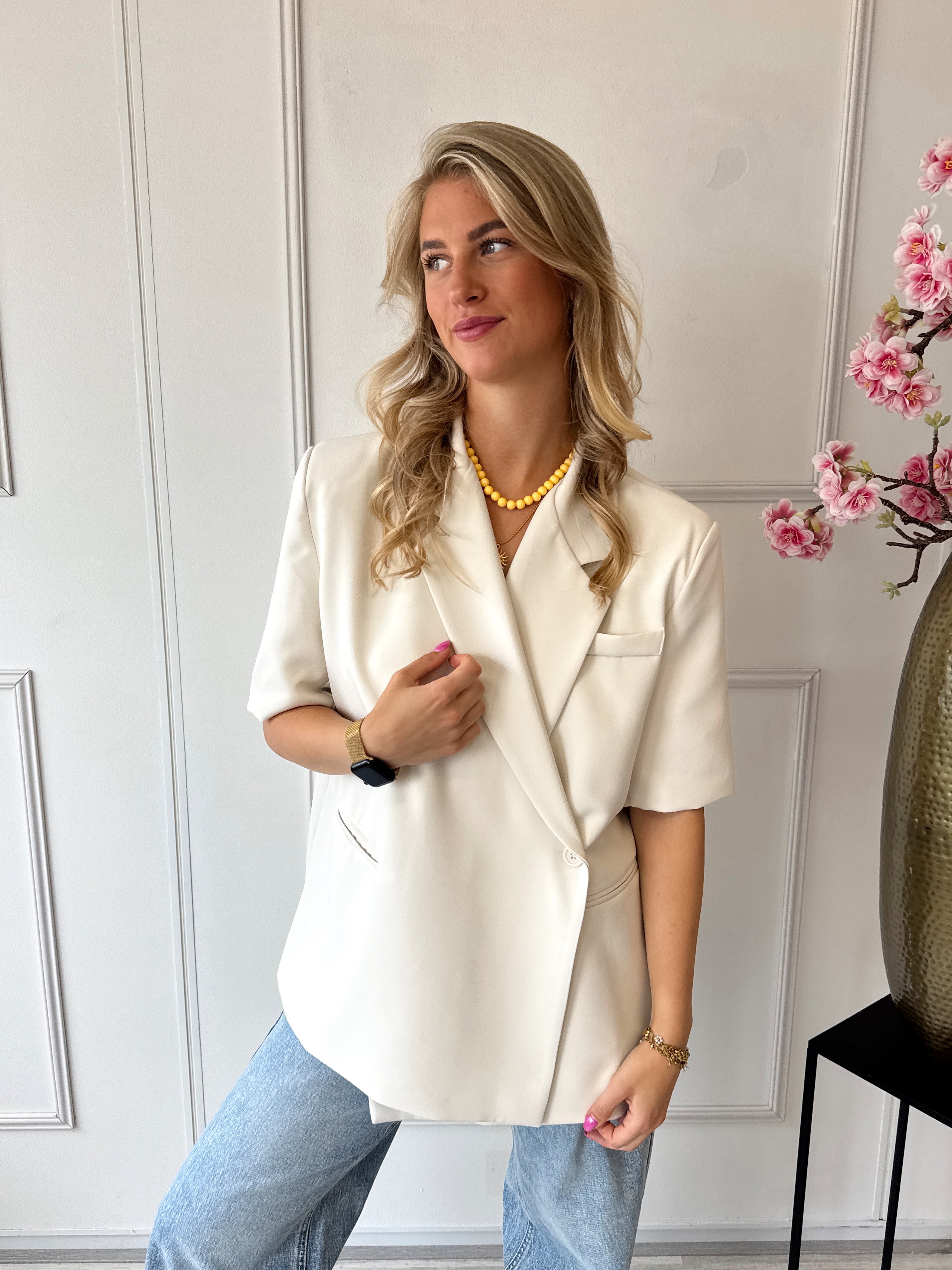Florine Oversized Blazer | Ecru