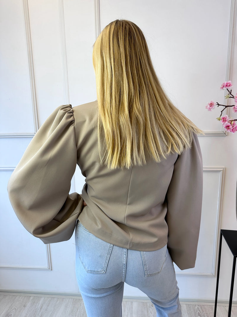 Strappy Blazer | Taupe