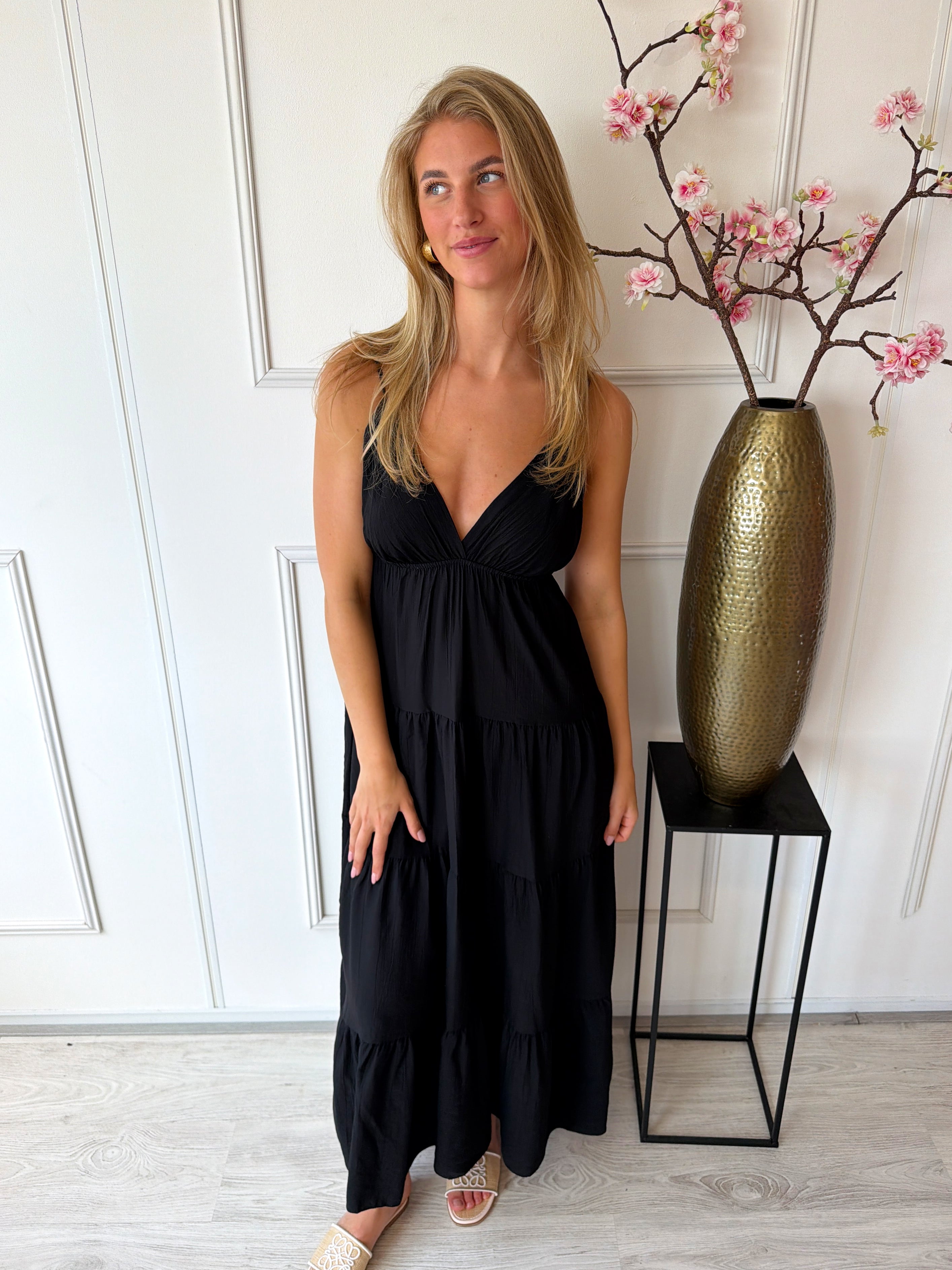 Sophie Lange zomer jurk | Zwart