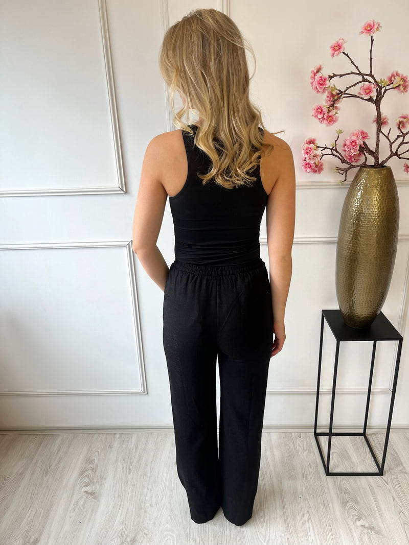 Linnen Pants | Zwart