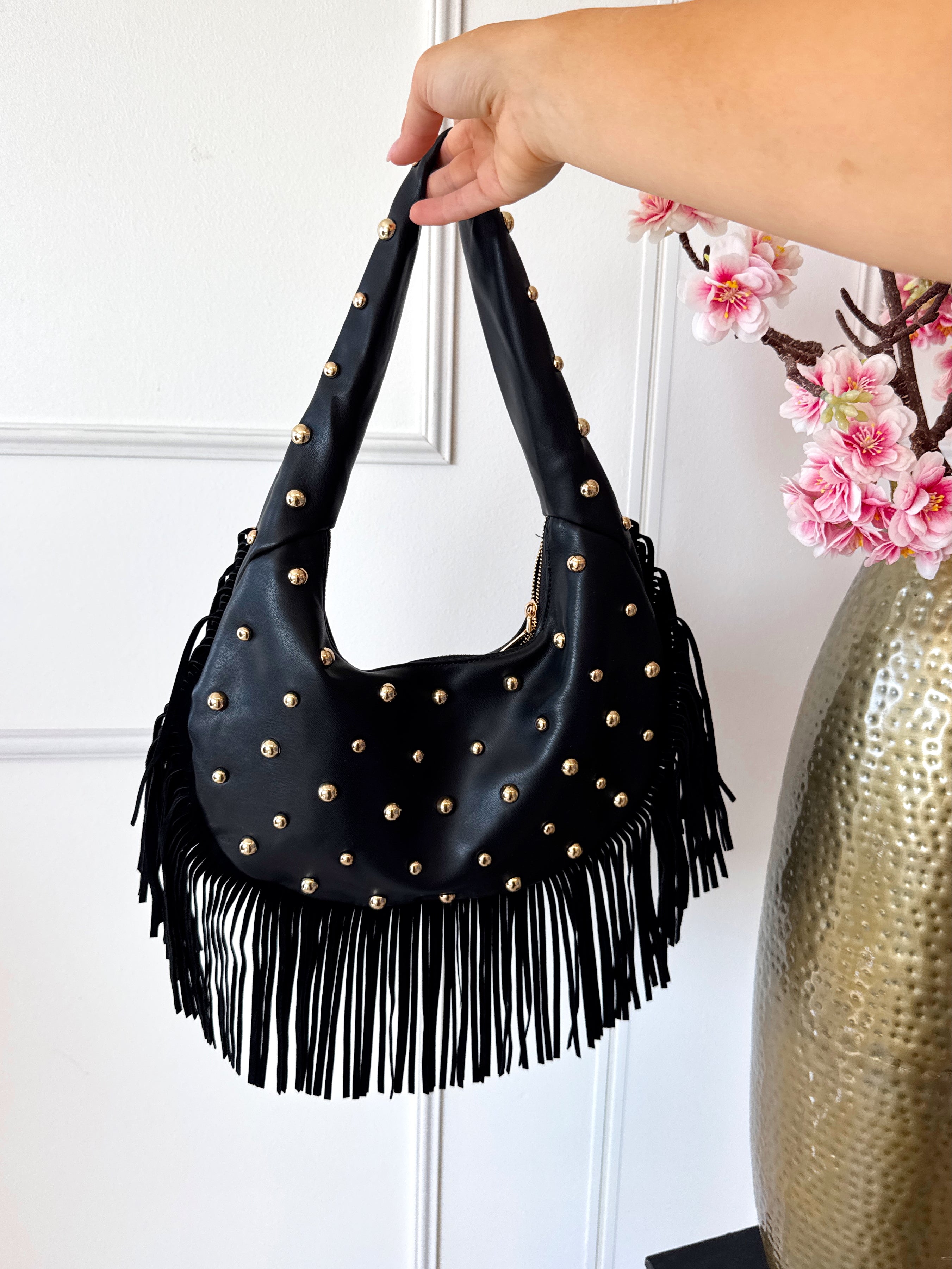 Handtas met Studs | Zwart
