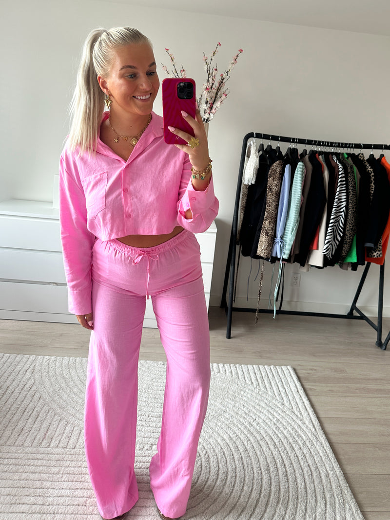 Linnen Broek | Roze