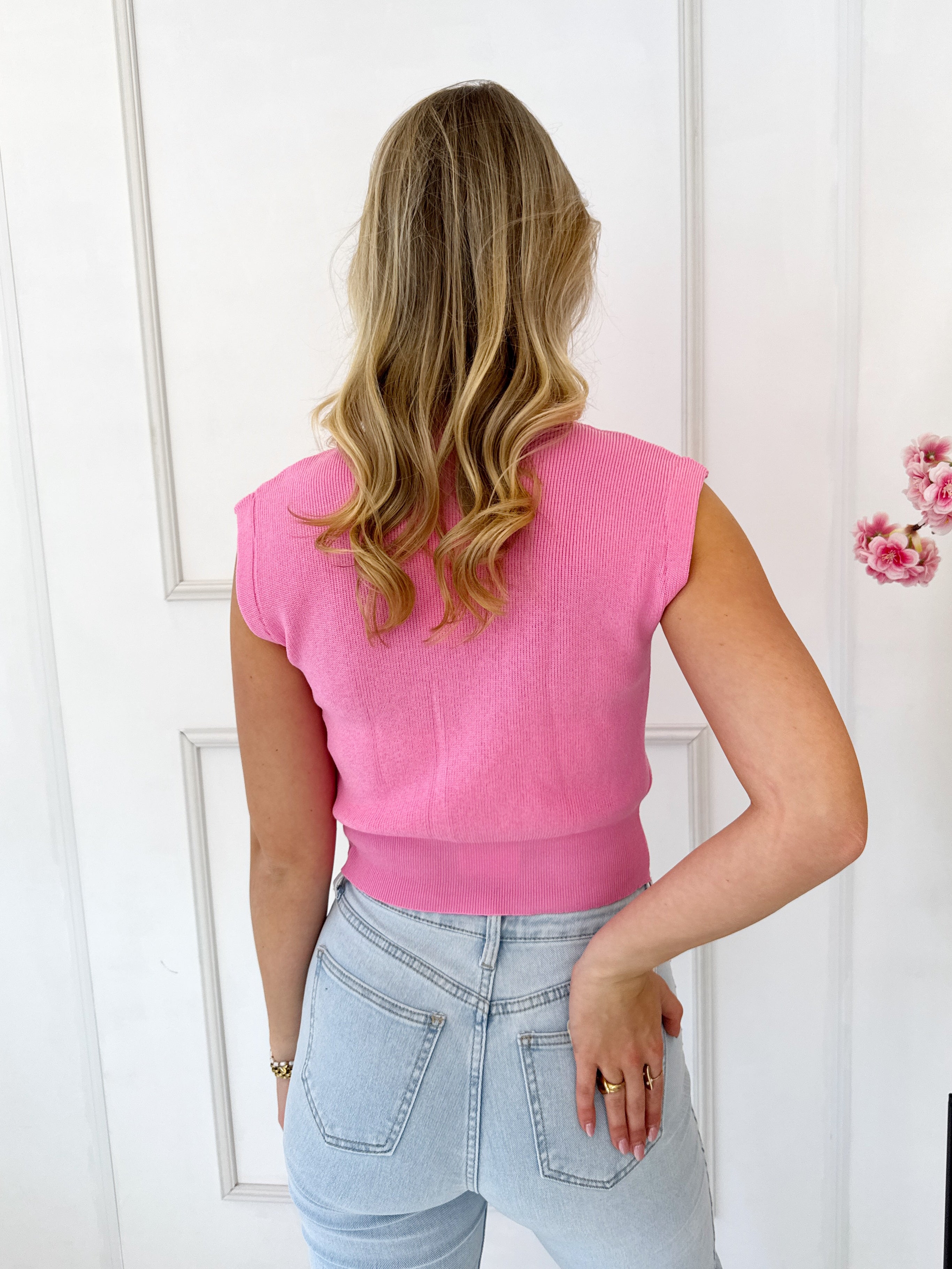 Basic Knit T-Shirt | Roze
