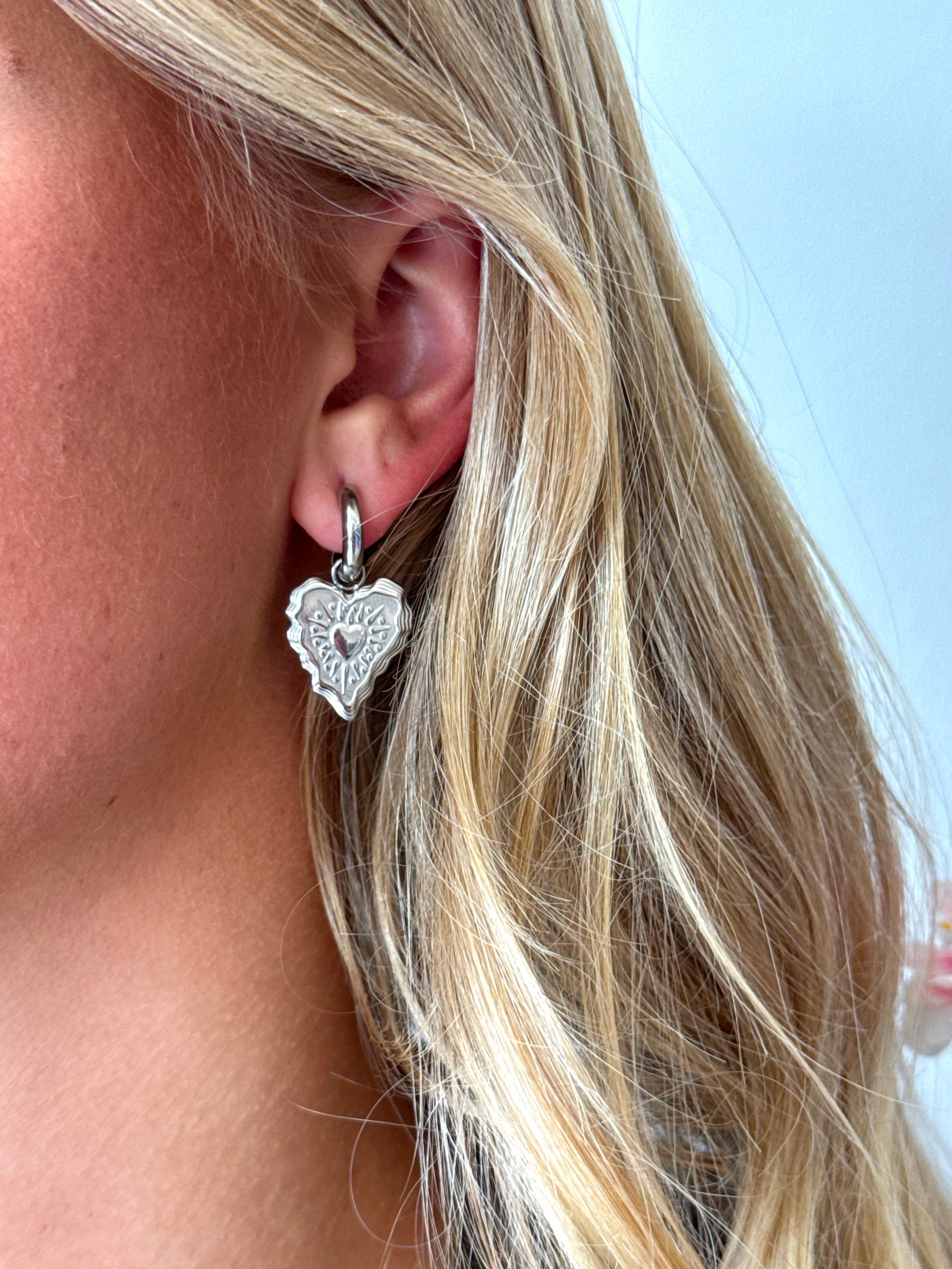 With Love Oorbellen | Zilver