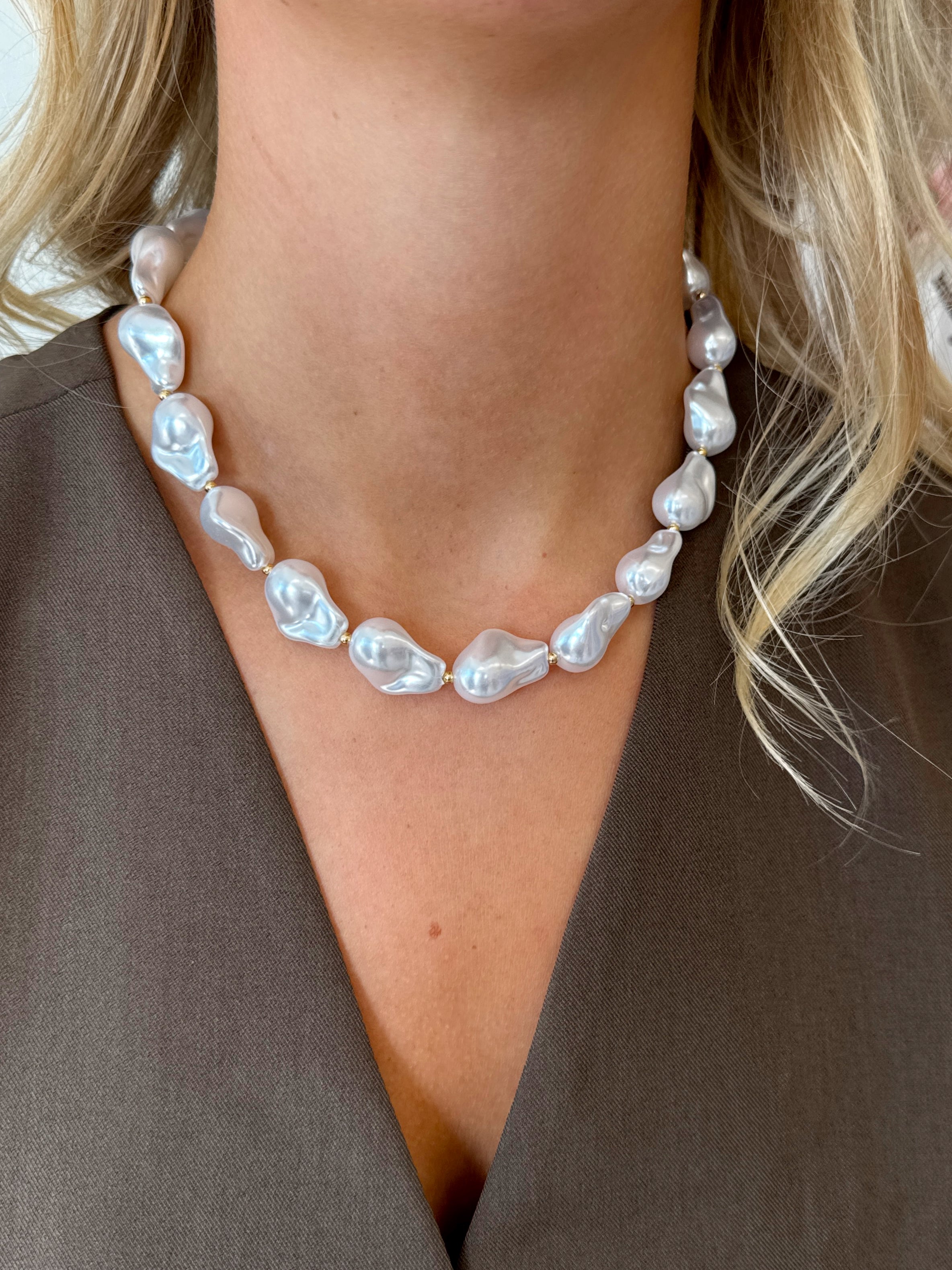Imitatie Parel Ketting | Wit
