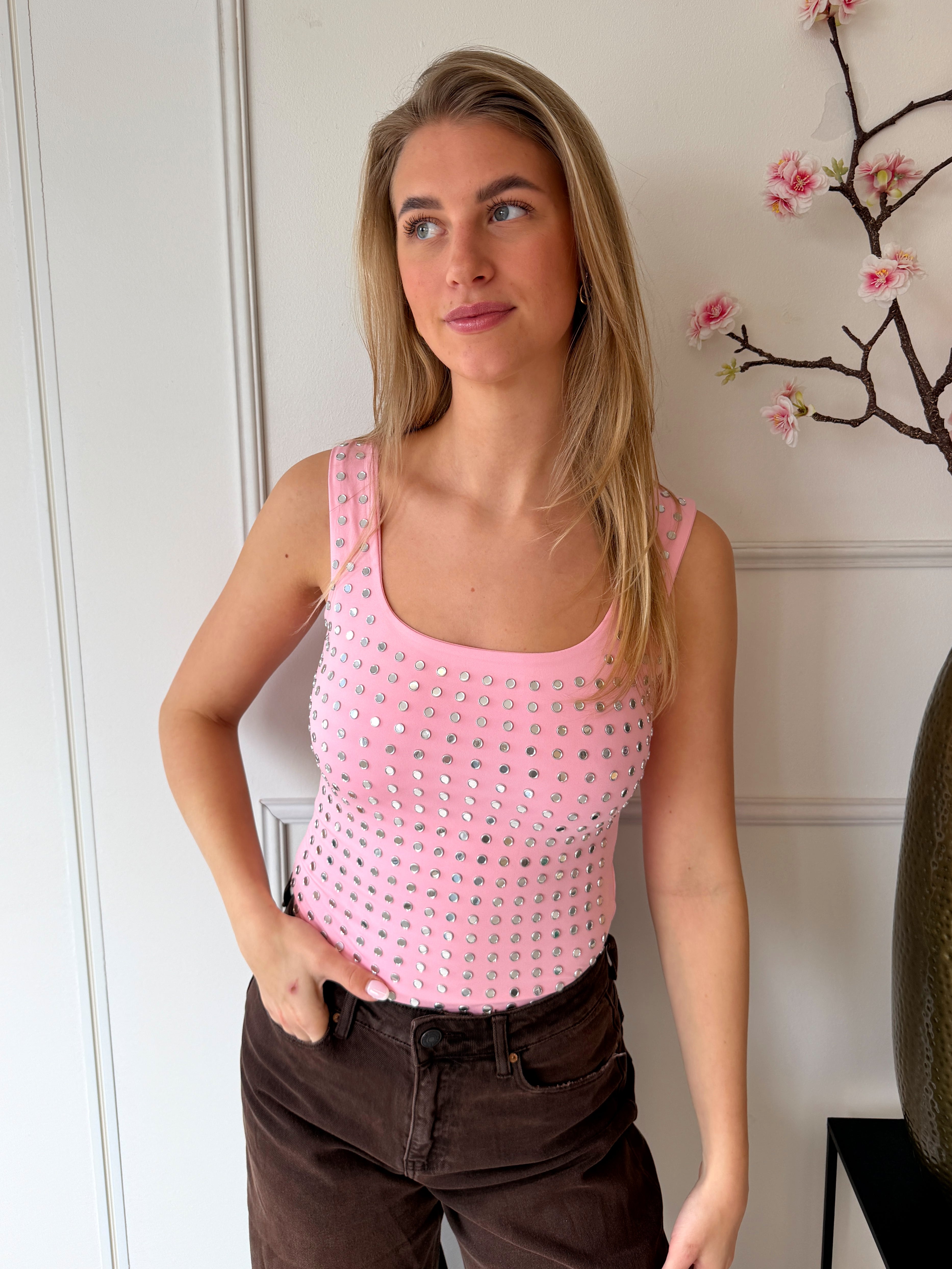 Limited Studs Body | Roze