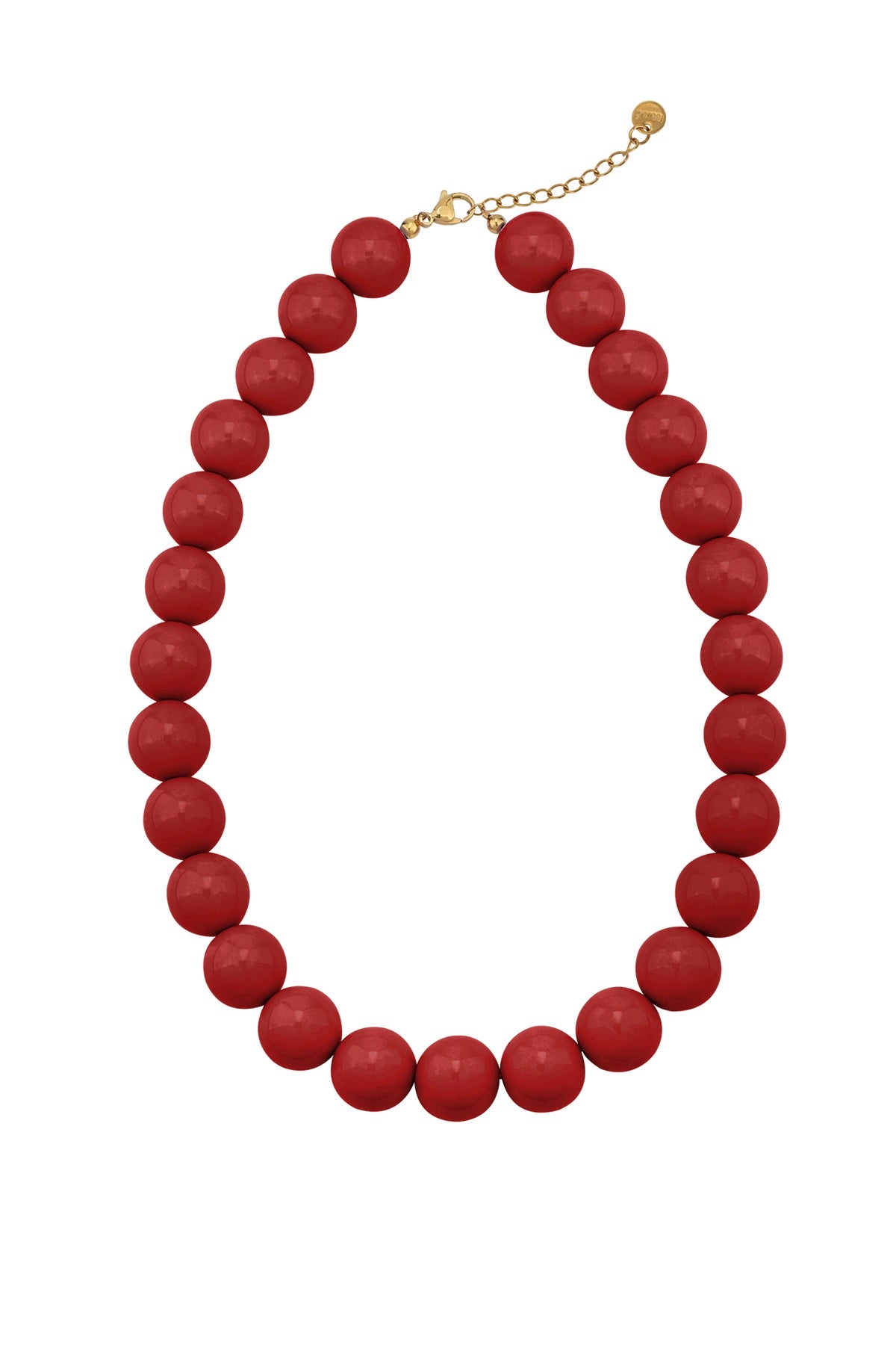 Grote Kralen Ketting | Rood