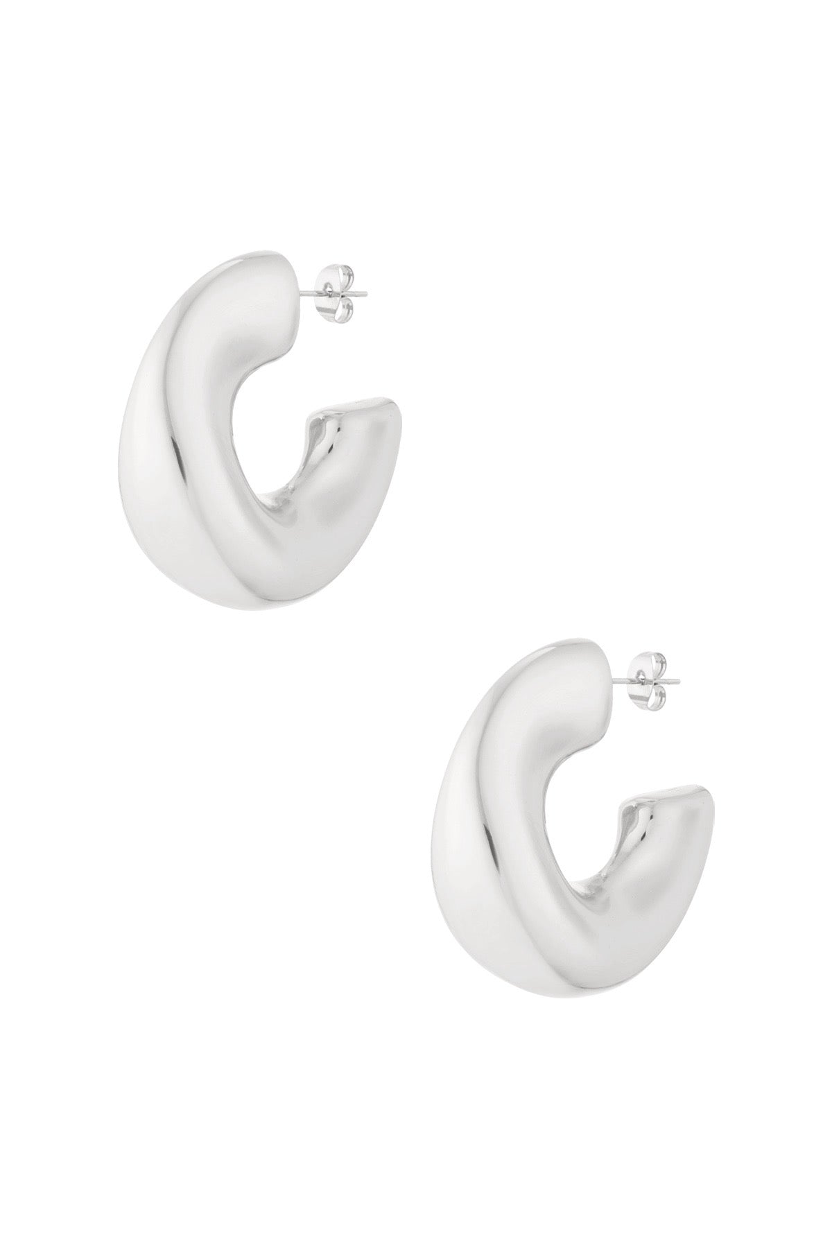 Statement Creolen Oorbellen | Zilver